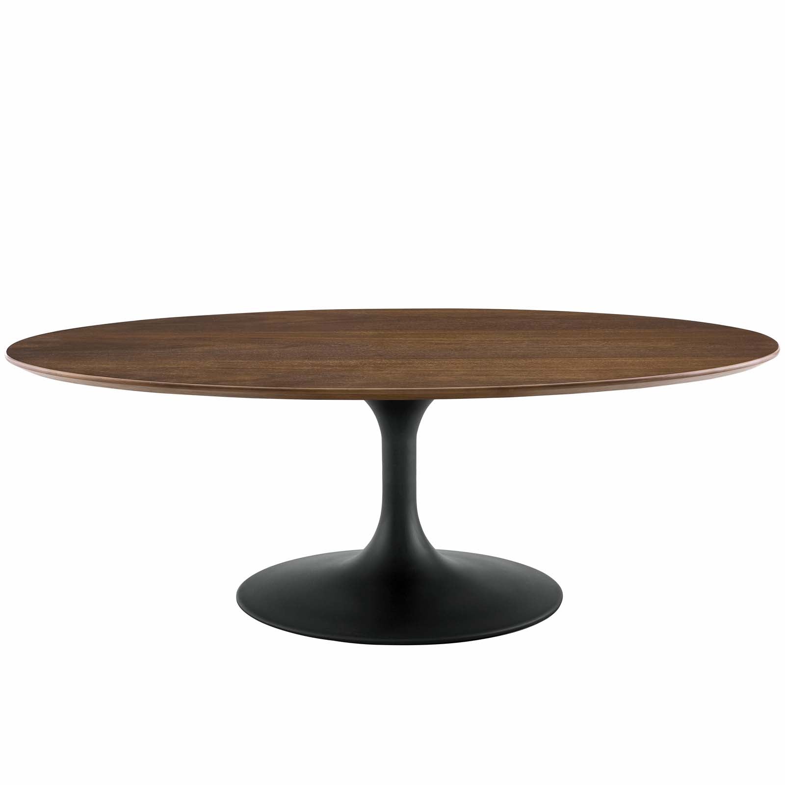 Lippa 48" Oval-Shaped Walnut Coffee Table - East Shore Modern Home Furnishings