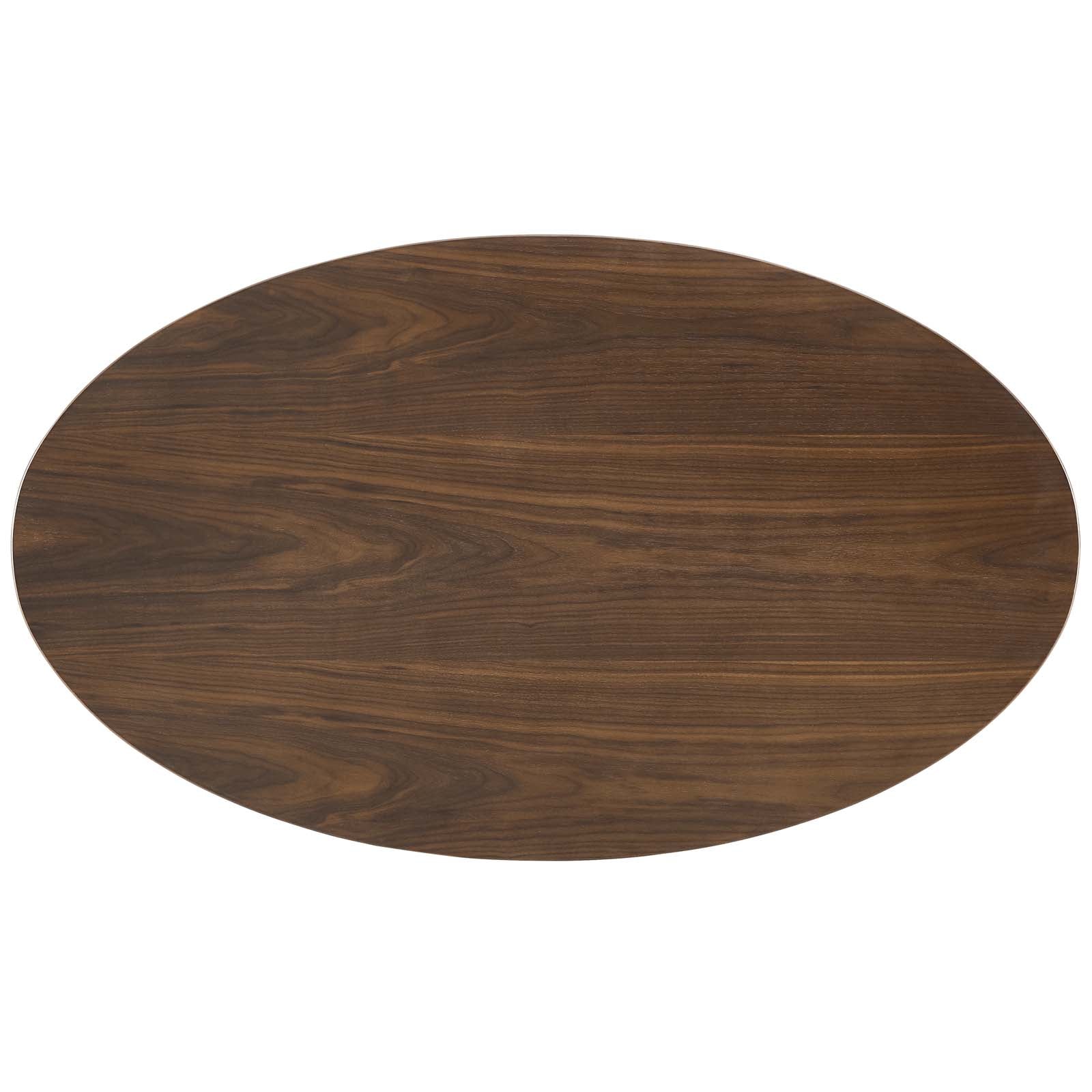 Lippa 48" Oval-Shaped Walnut Coffee Table - East Shore Modern Home Furnishings
