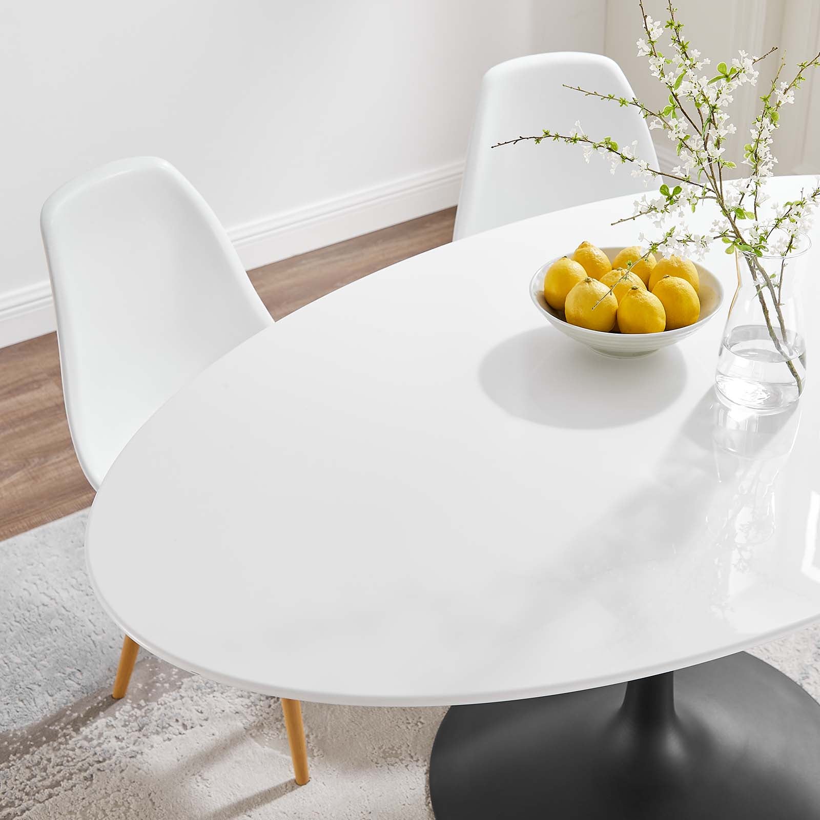 Lippa 60" Oval Wood Top Dining Table - East Shore Modern Home Furnishings