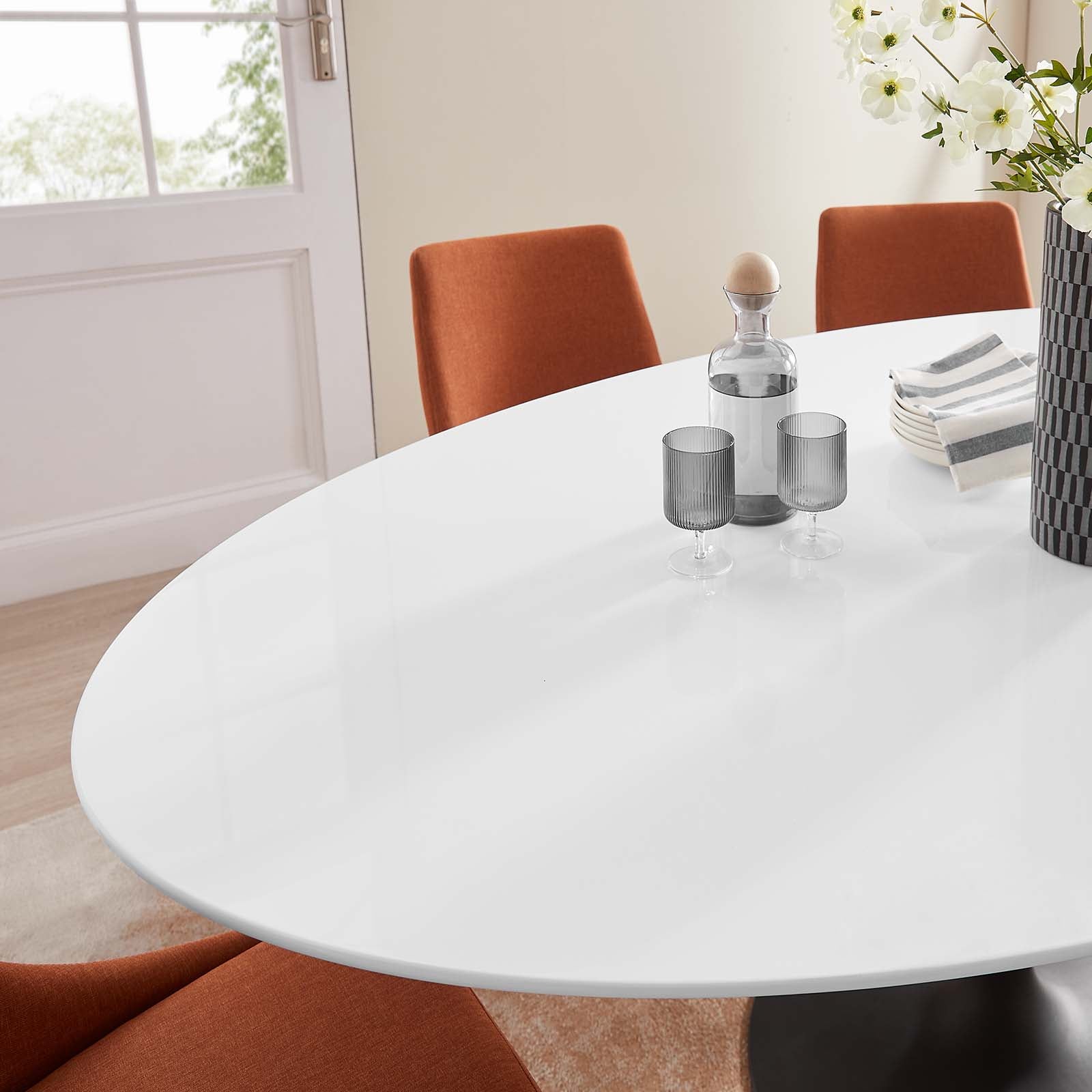 Lippa 78" Oval Wood Dining Table