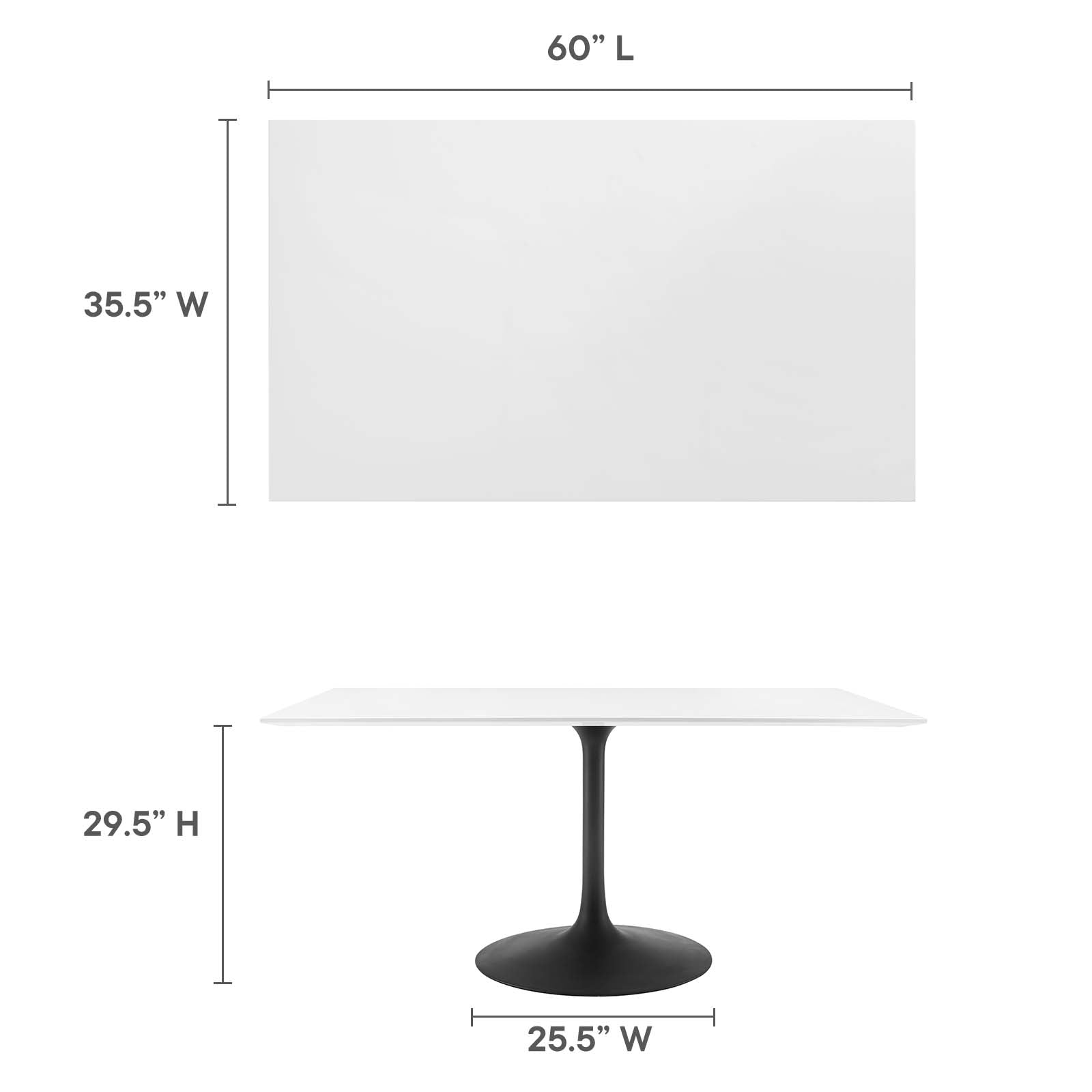Lippa 60" Rectangle Wood Dining Table - East Shore Modern Home Furnishings