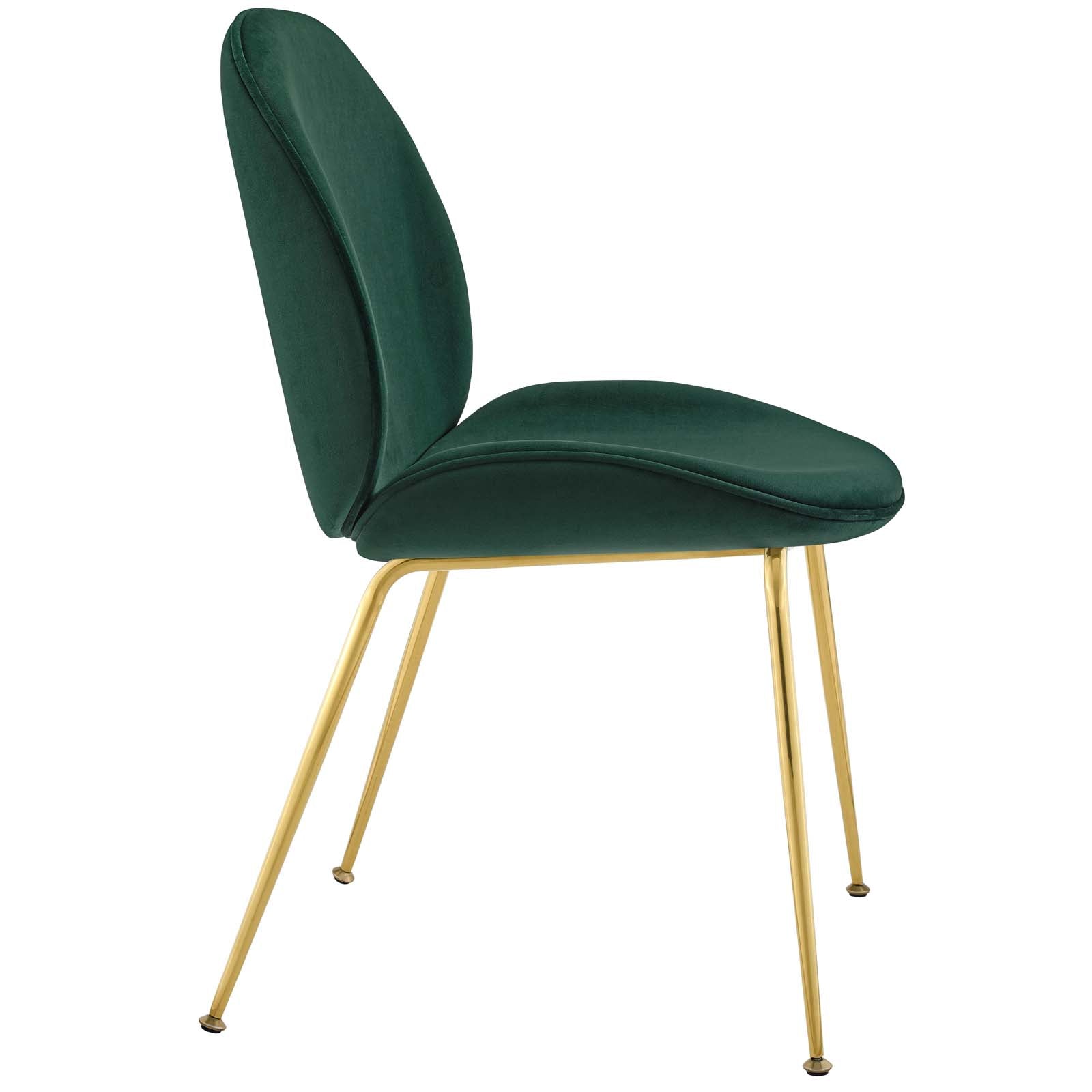 Scoop Gold Stainless Steel Leg Performance Velvet Dining Chair - East Shore Modern Home Furnishings