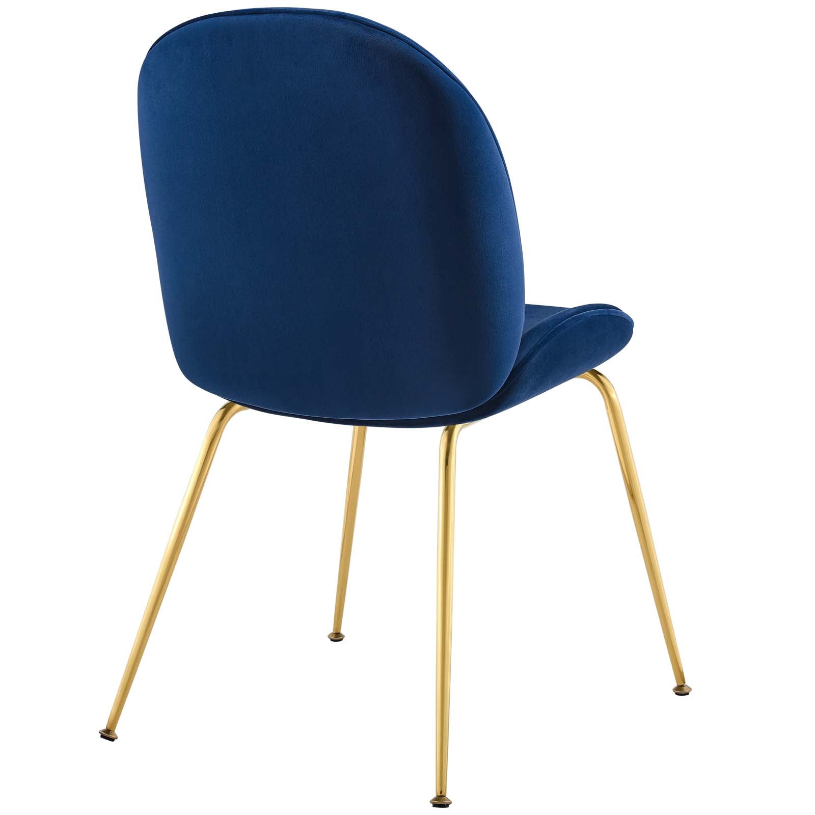 Scoop Gold Stainless Steel Leg Performance Velvet Dining Chair - East Shore Modern Home Furnishings