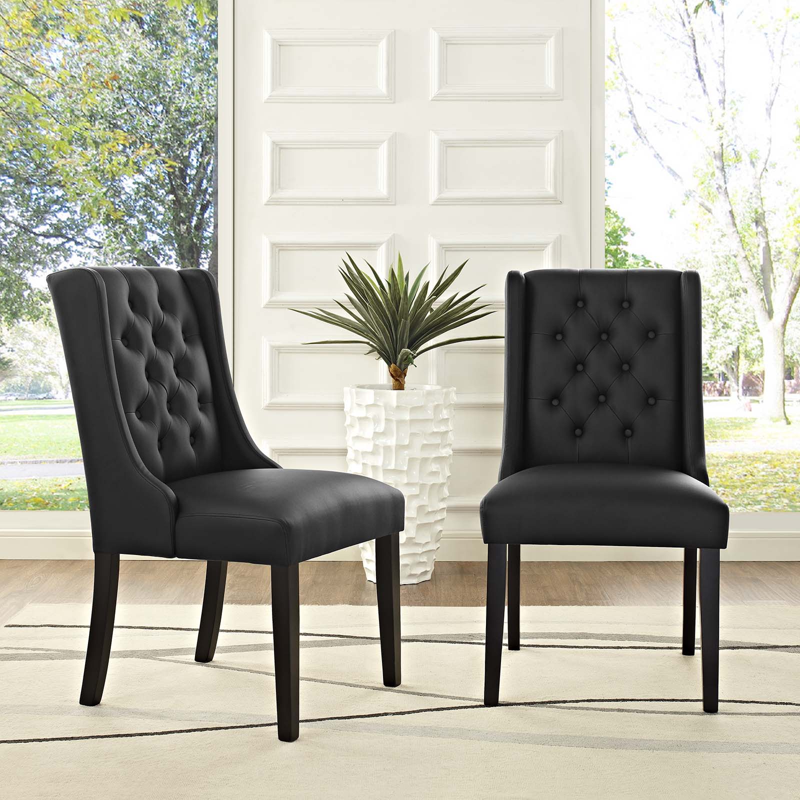 Baronet Dining Chair Vinyl Set of 2 - East Shore Modern Home Furnishings