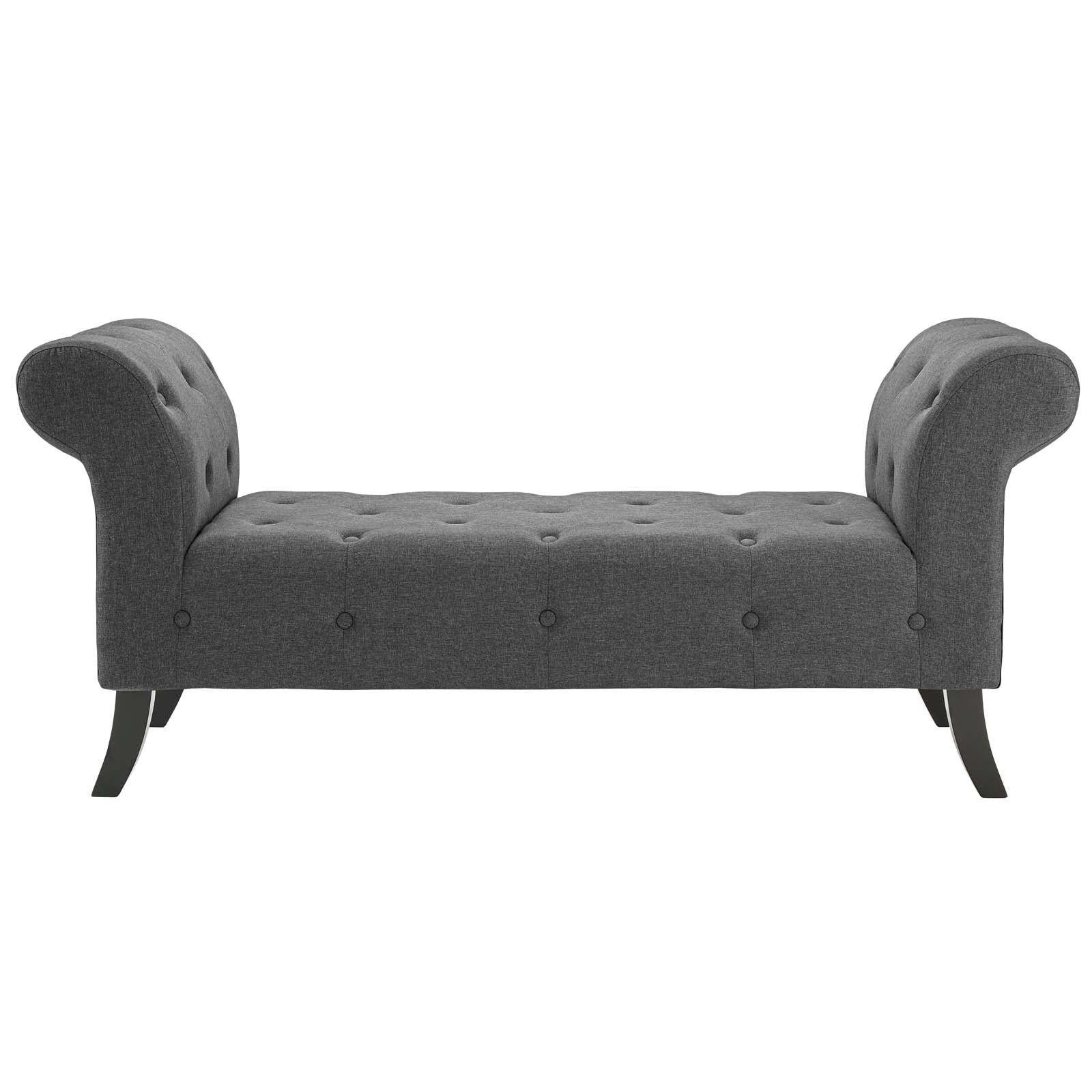 Evince Button Tufted Accent Upholstered Fabric Bench - East Shore Modern Home Furnishings