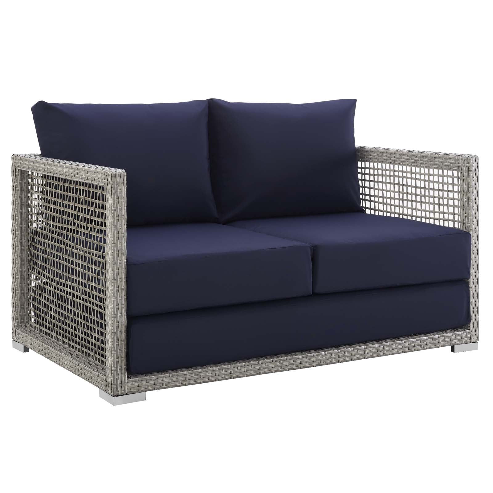 Aura 4 Piece Outdoor Patio Wicker Rattan Set - East Shore Modern Home Furnishings