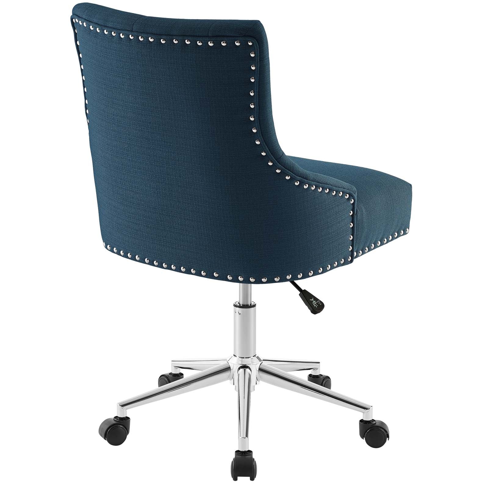 Regent Tufted Button Swivel Upholstered Fabric Office Chair - East Shore Modern Home Furnishings