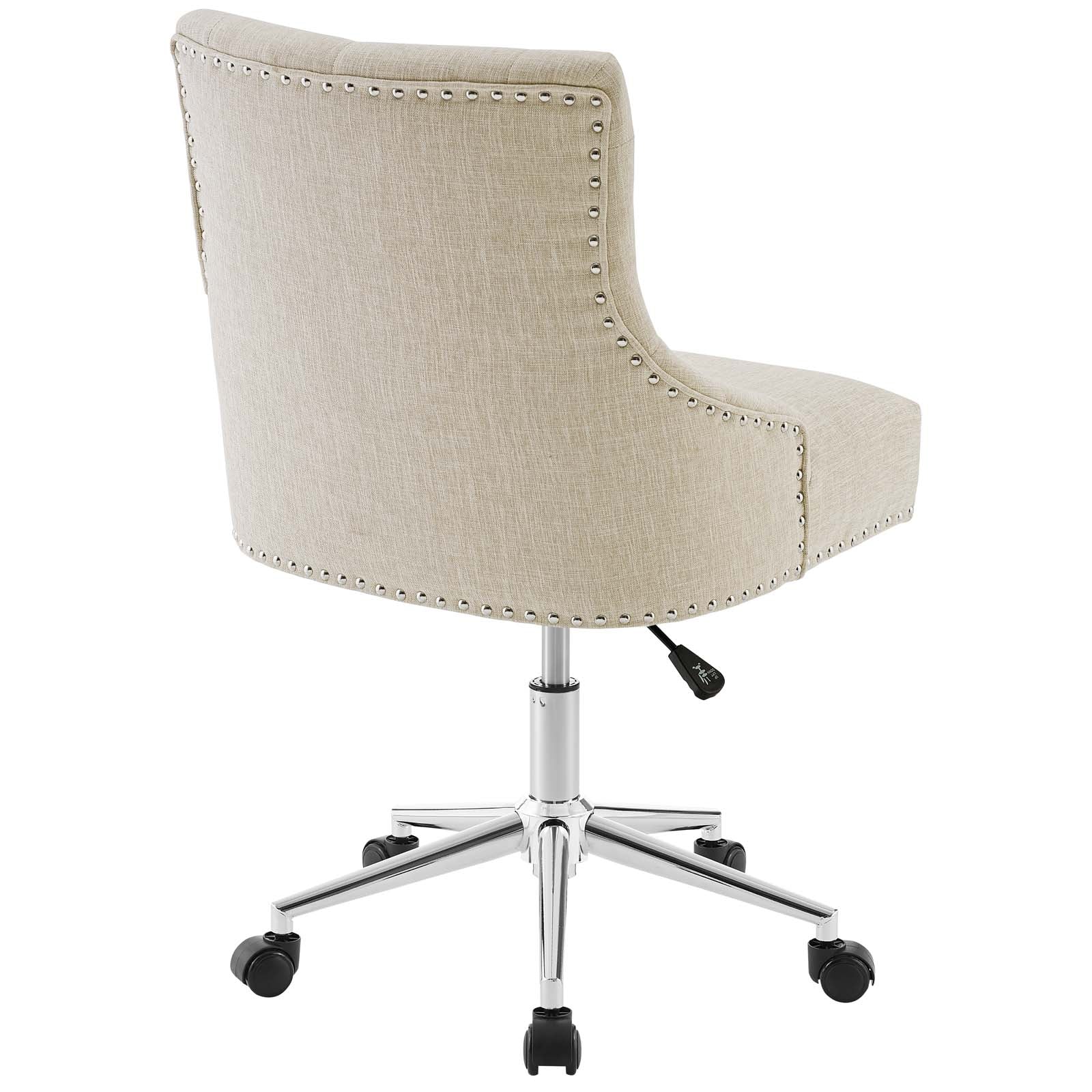 Regent Tufted Button Swivel Upholstered Fabric Office Chair - East Shore Modern Home Furnishings