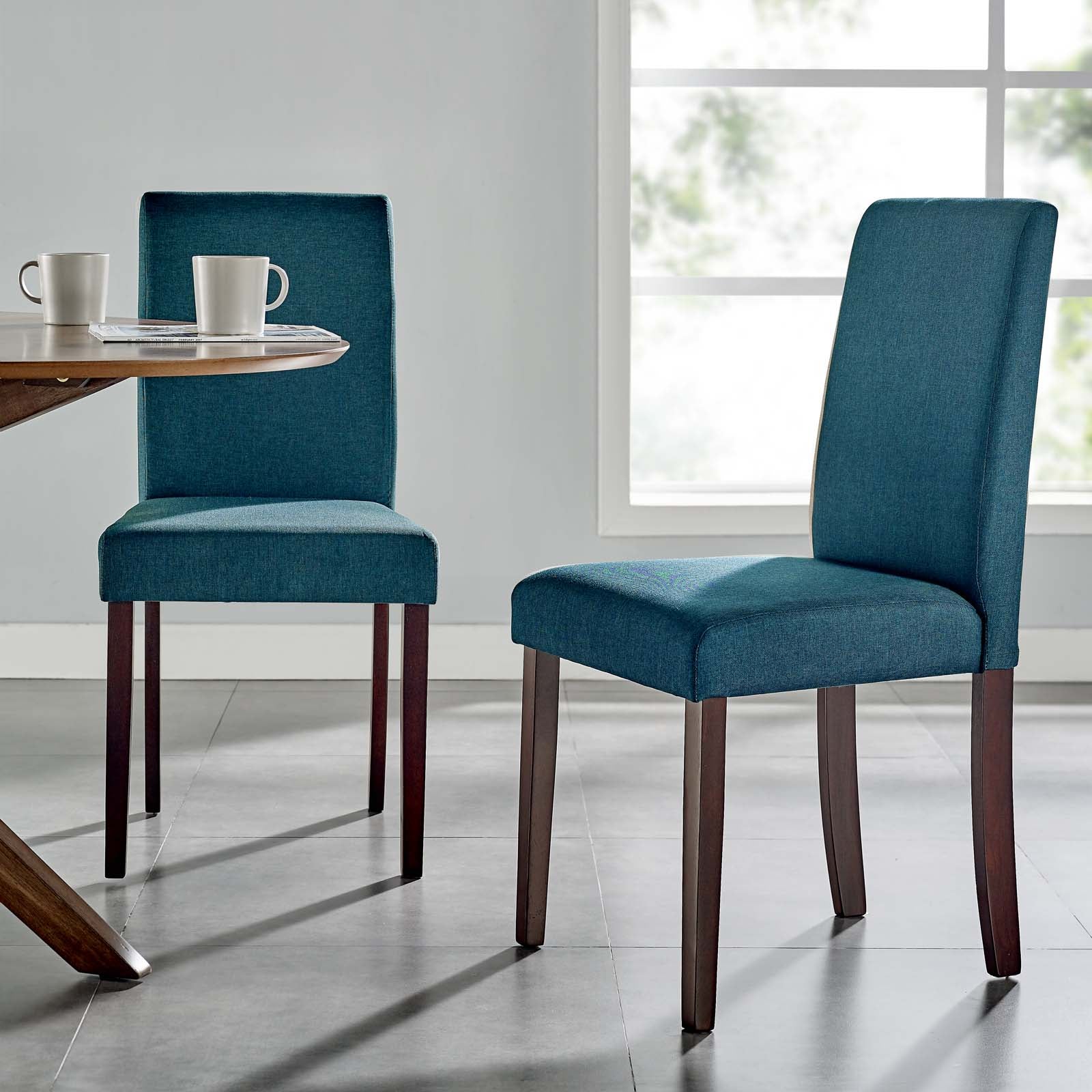 Prosper Upholstered Fabric Dining Side Chair Set of 2 - East Shore Modern Home Furnishings