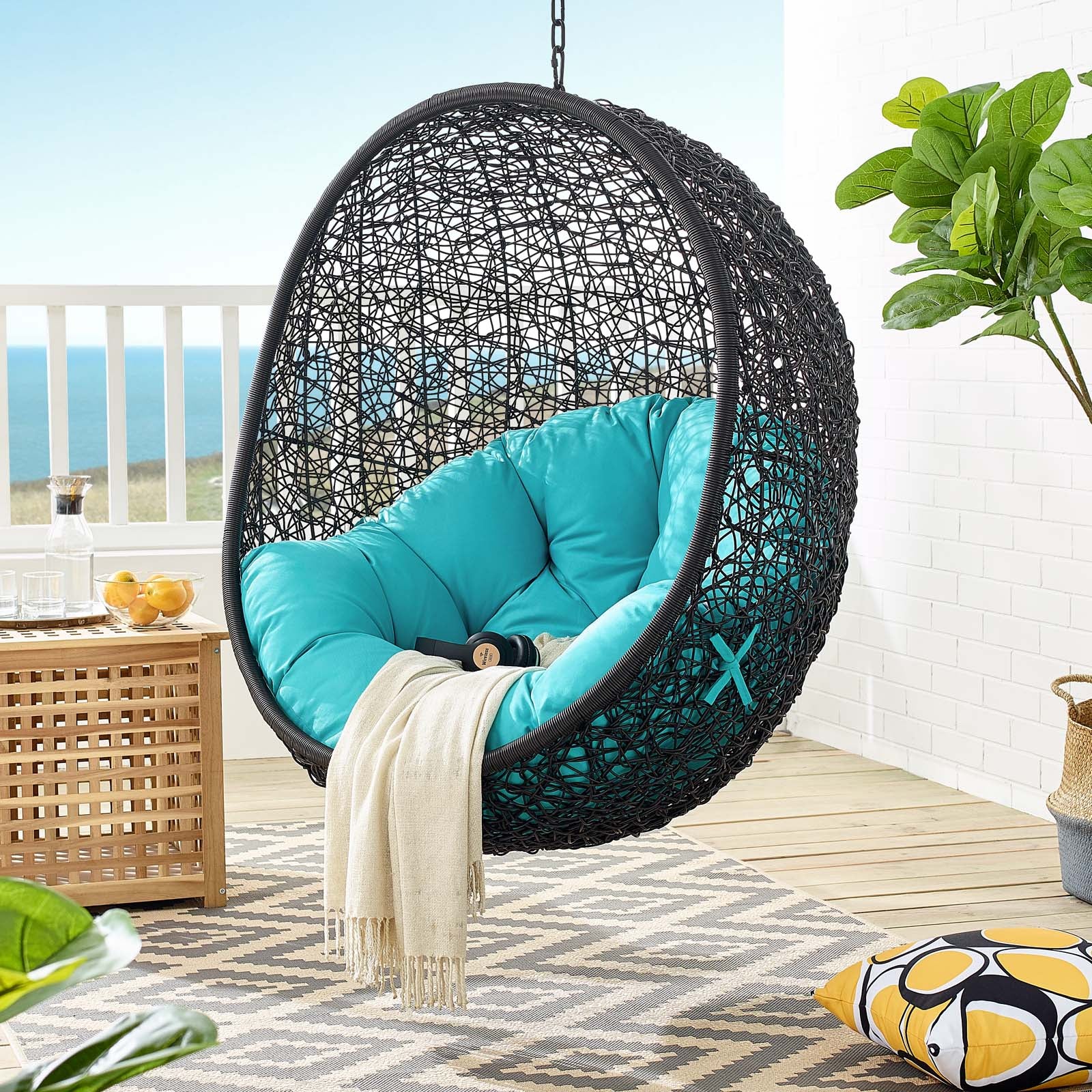 Encase Swing Outdoor Patio Lounge Chair Without Stand - East Shore Modern Home Furnishings