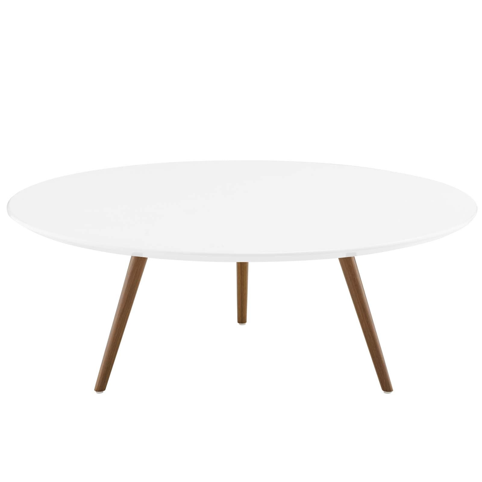 Lippa 40" Round Wood Top Coffee Table with Tripod Base - East Shore Modern Home Furnishings
