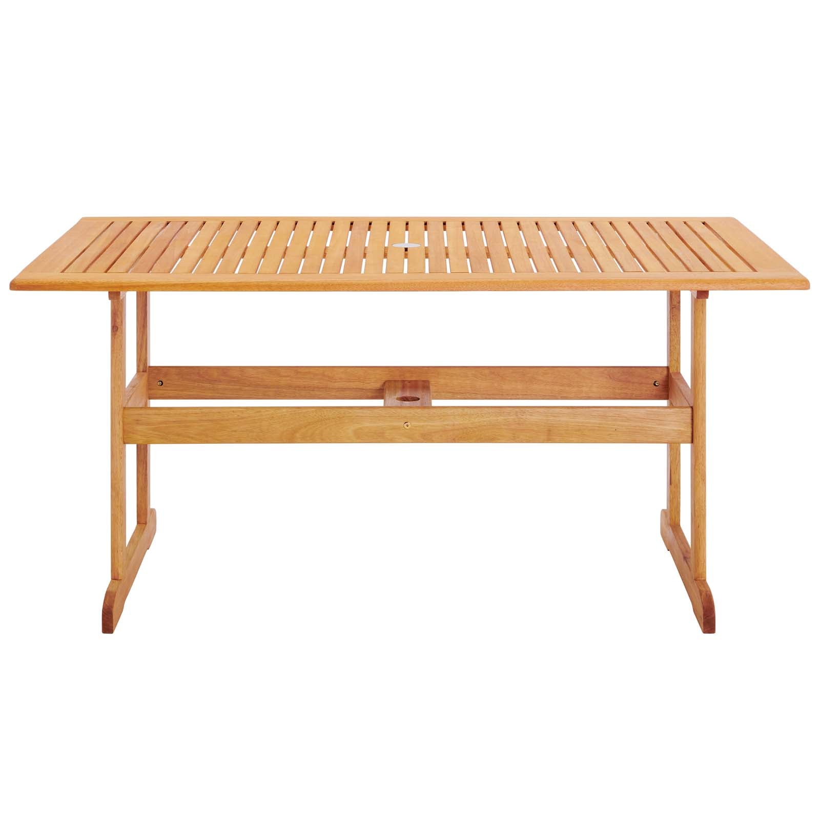 Hatteras 59" Rectangle Outdoor Patio Eucalyptus Wood Dining Table - East Shore Modern Home Furnishings