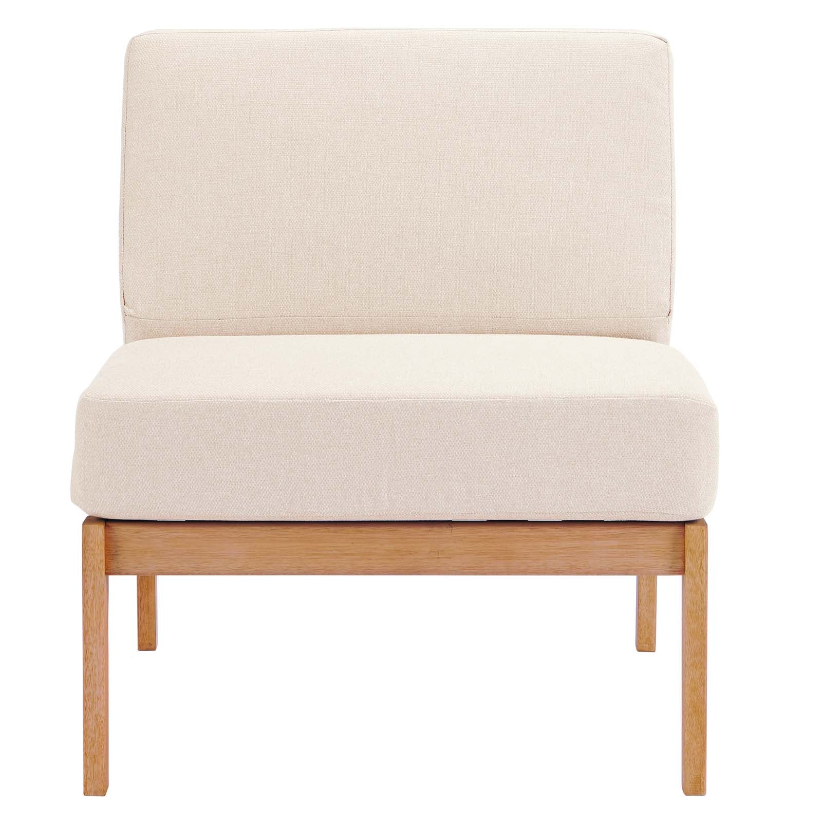Sedona Outdoor Patio Eucalyptus Wood Sectional Sofa Armless Chair - East Shore Modern Home Furnishings