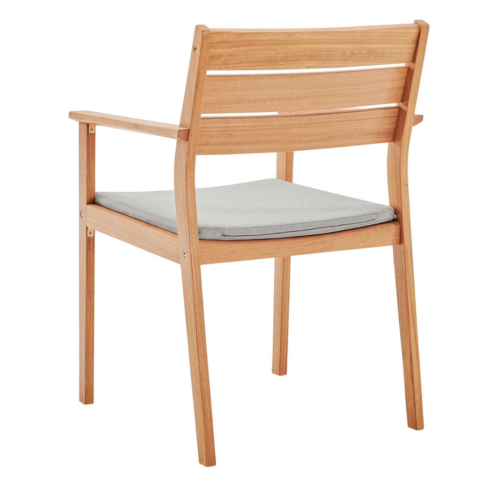 Viewscape Outdoor Patio Ash Wood Dining Armchair