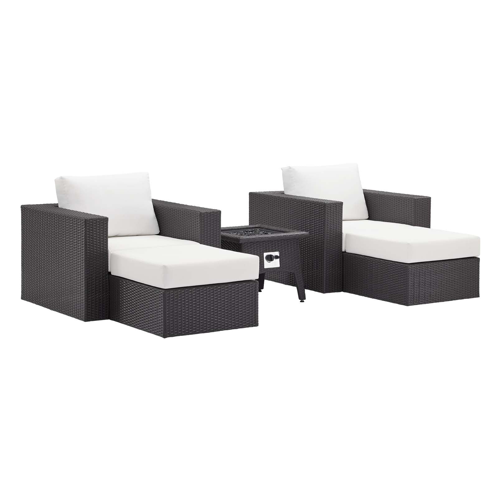 Convene 5 Piece Set Outdoor Patio with Fire Pit - East Shore Modern Home Furnishings