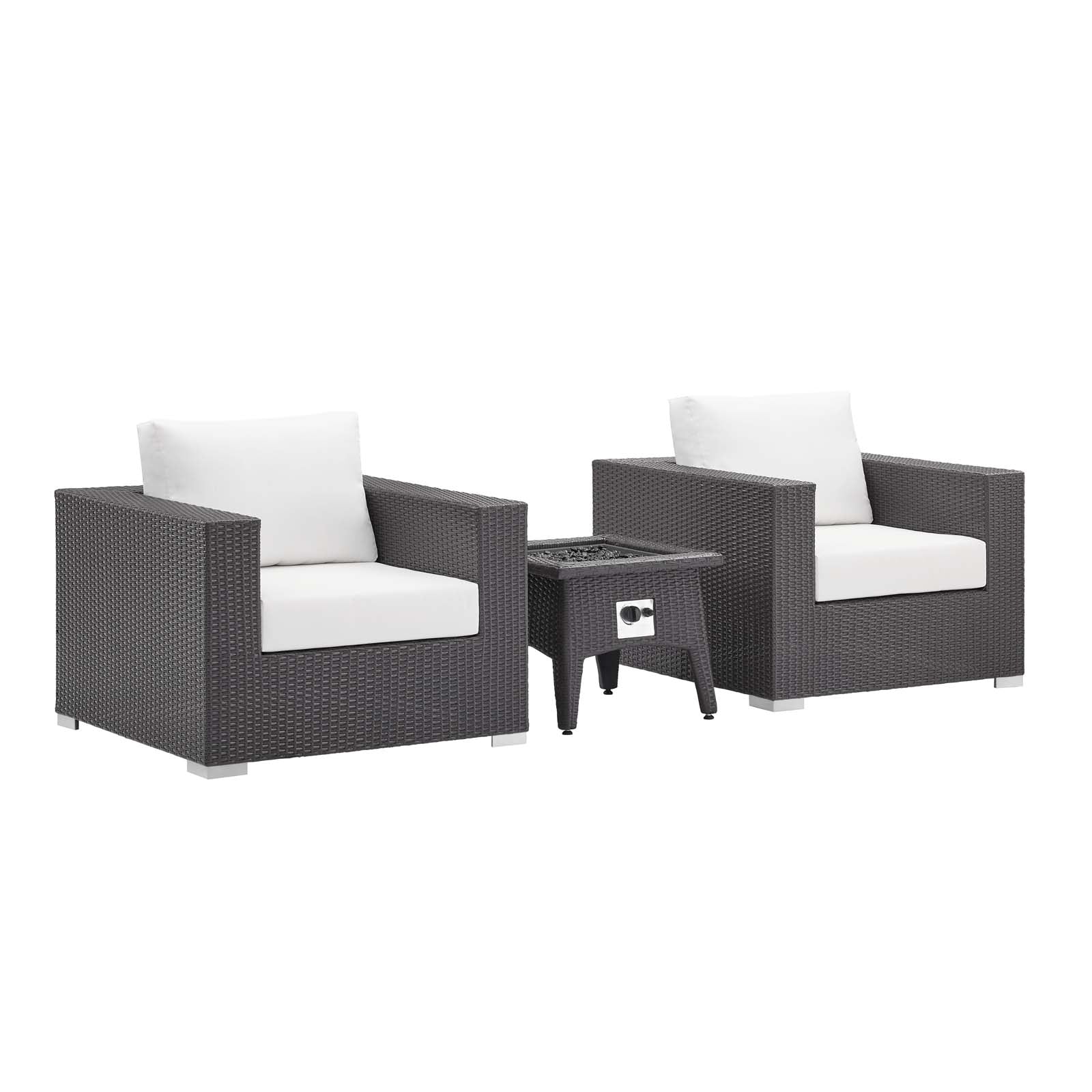 Convene 3 Piece Set Outdoor Patio with Fire Pit - East Shore Modern Home Furnishings