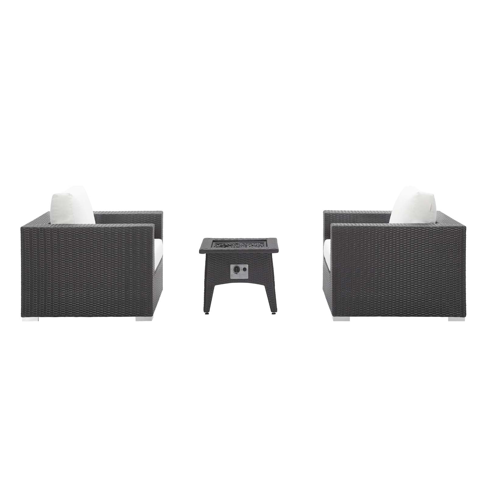 Convene 3 Piece Set Outdoor Patio with Fire Pit - East Shore Modern Home Furnishings