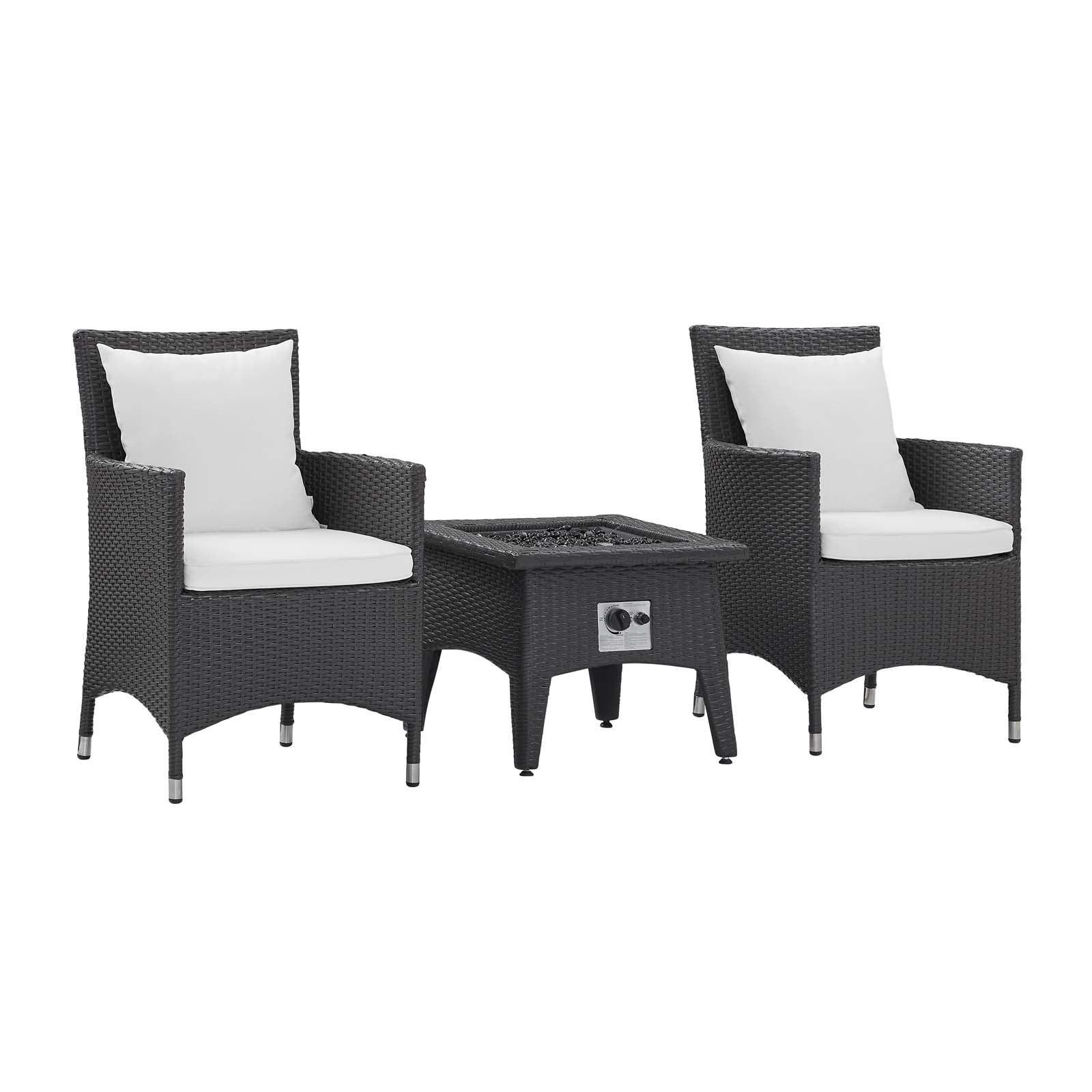Convene 3 Piece Set Outdoor Patio with Fire Pit - East Shore Modern Home Furnishings