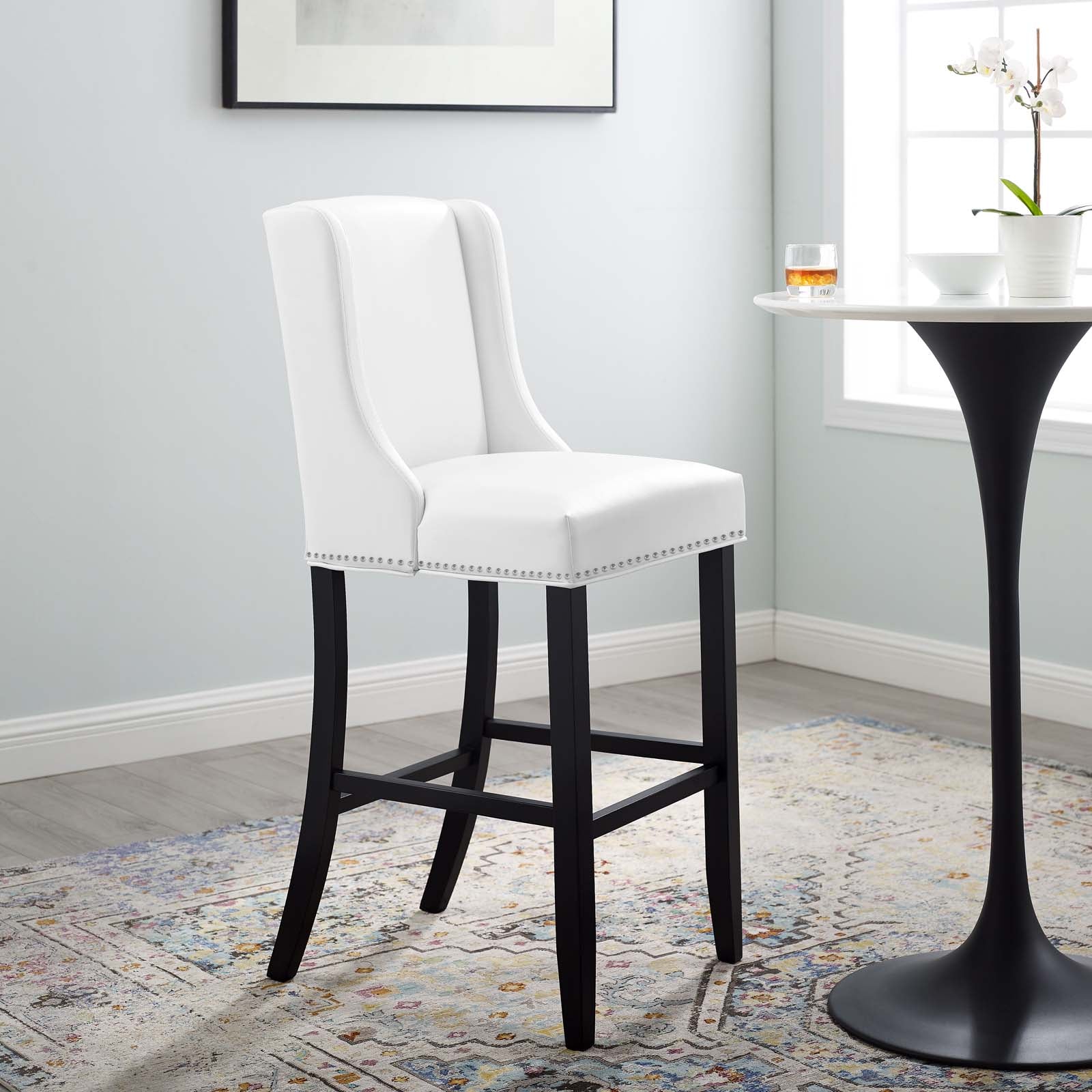 Baron Faux Leather Bar Stool - East Shore Modern Home Furnishings