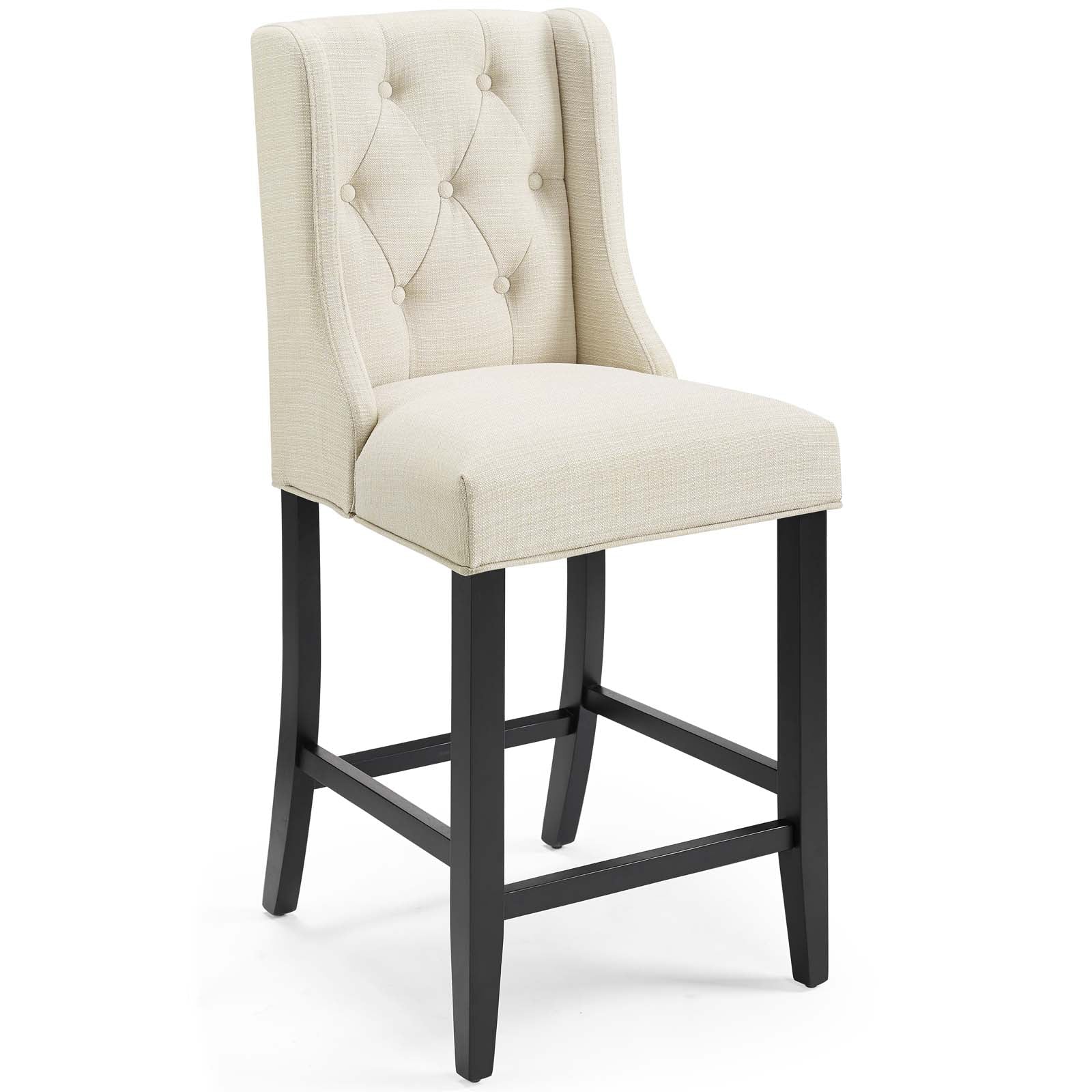 Baronet Tufted Button Upholstered Fabric Counter Stool - East Shore Modern Home Furnishings