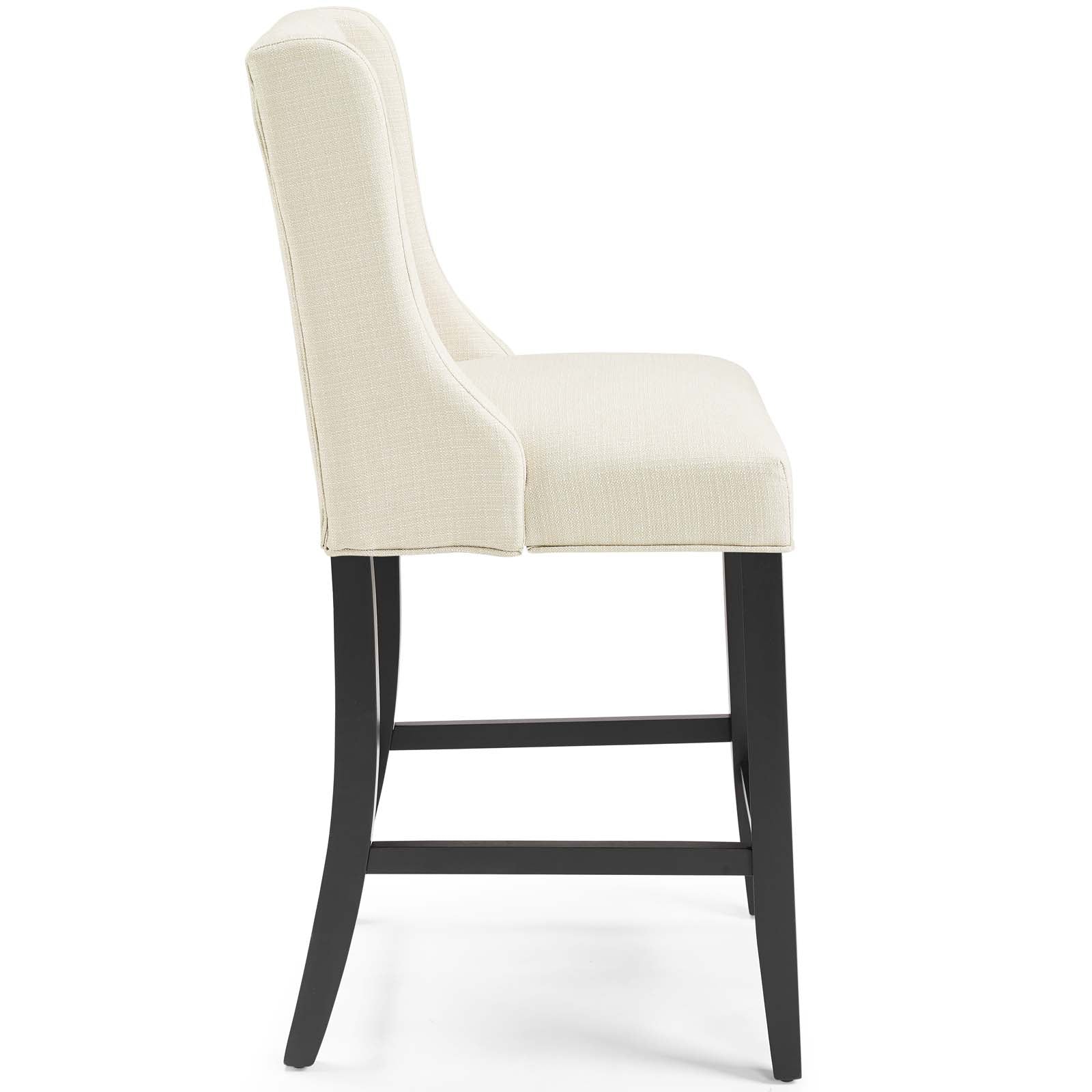 Baronet Tufted Button Upholstered Fabric Counter Stool - East Shore Modern Home Furnishings