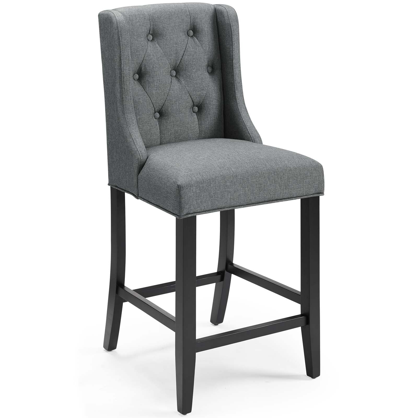 Baronet Tufted Button Upholstered Fabric Counter Stool - East Shore Modern Home Furnishings