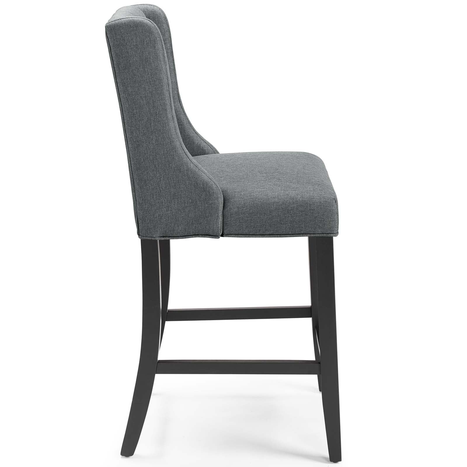 Baronet Tufted Button Upholstered Fabric Counter Stool - East Shore Modern Home Furnishings