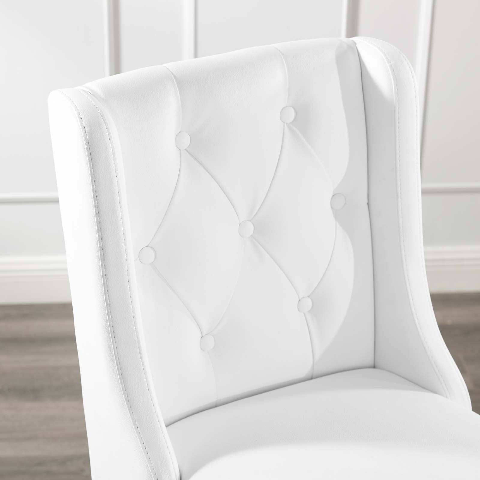 Baronet Tufted Button Faux Leather Bar Stool - East Shore Modern Home Furnishings