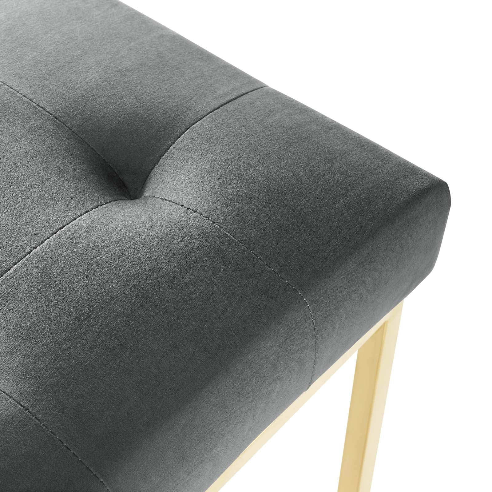 Privy Gold Stainless Steel Performance Velvet Dining Chair - East Shore Modern Home Furnishings