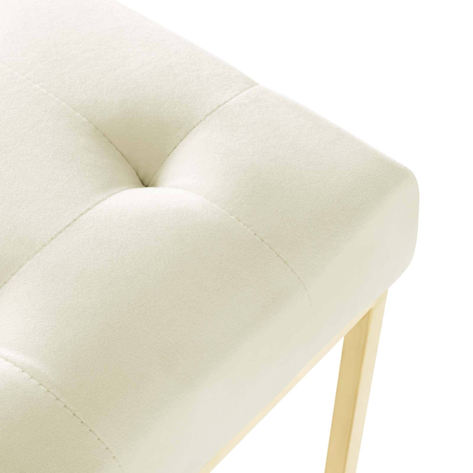Privy Gold Stainless Steel Performance Velvet Dining Chair - East Shore Modern Home Furnishings