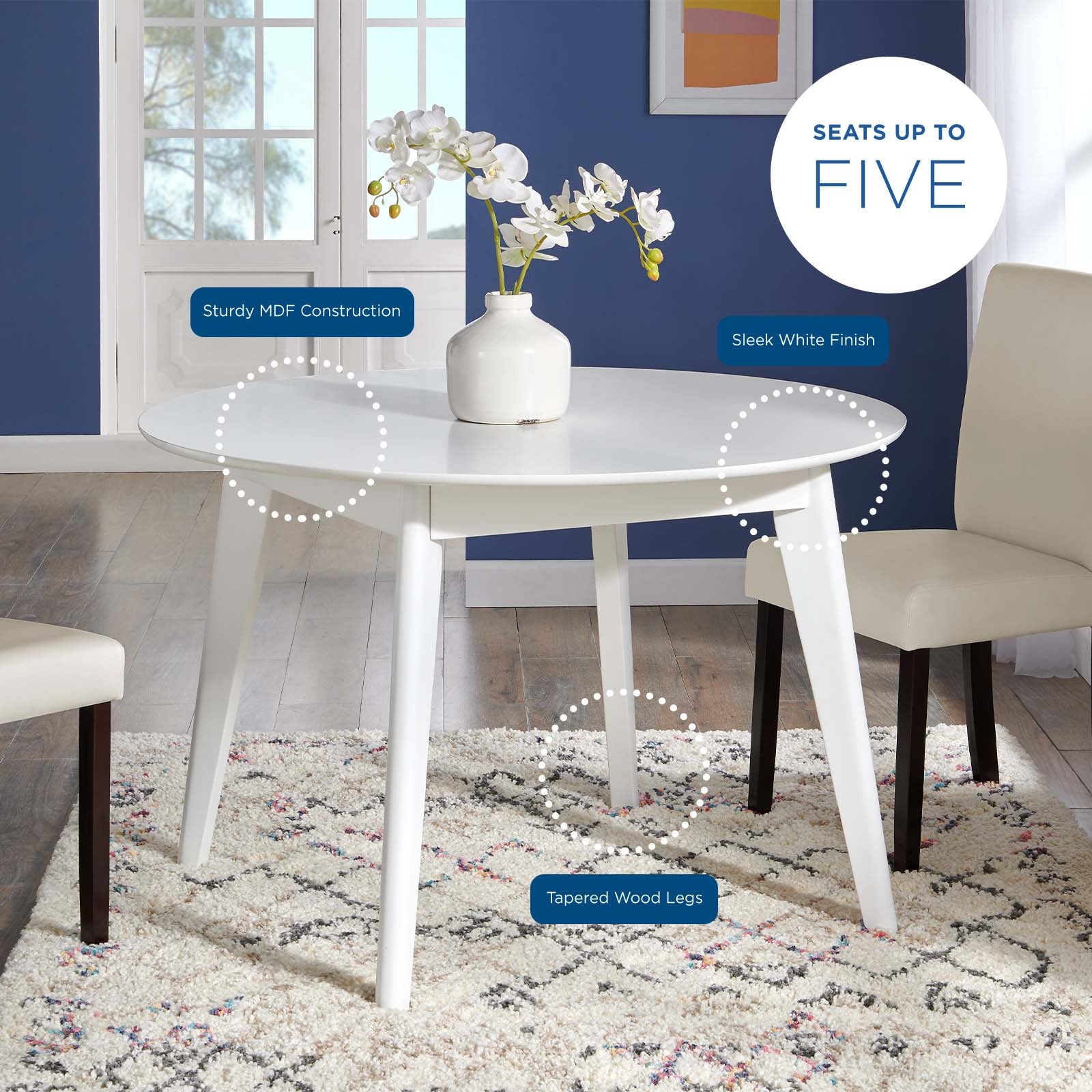 Vision 45" Round Dining Table - East Shore Modern Home Furnishings