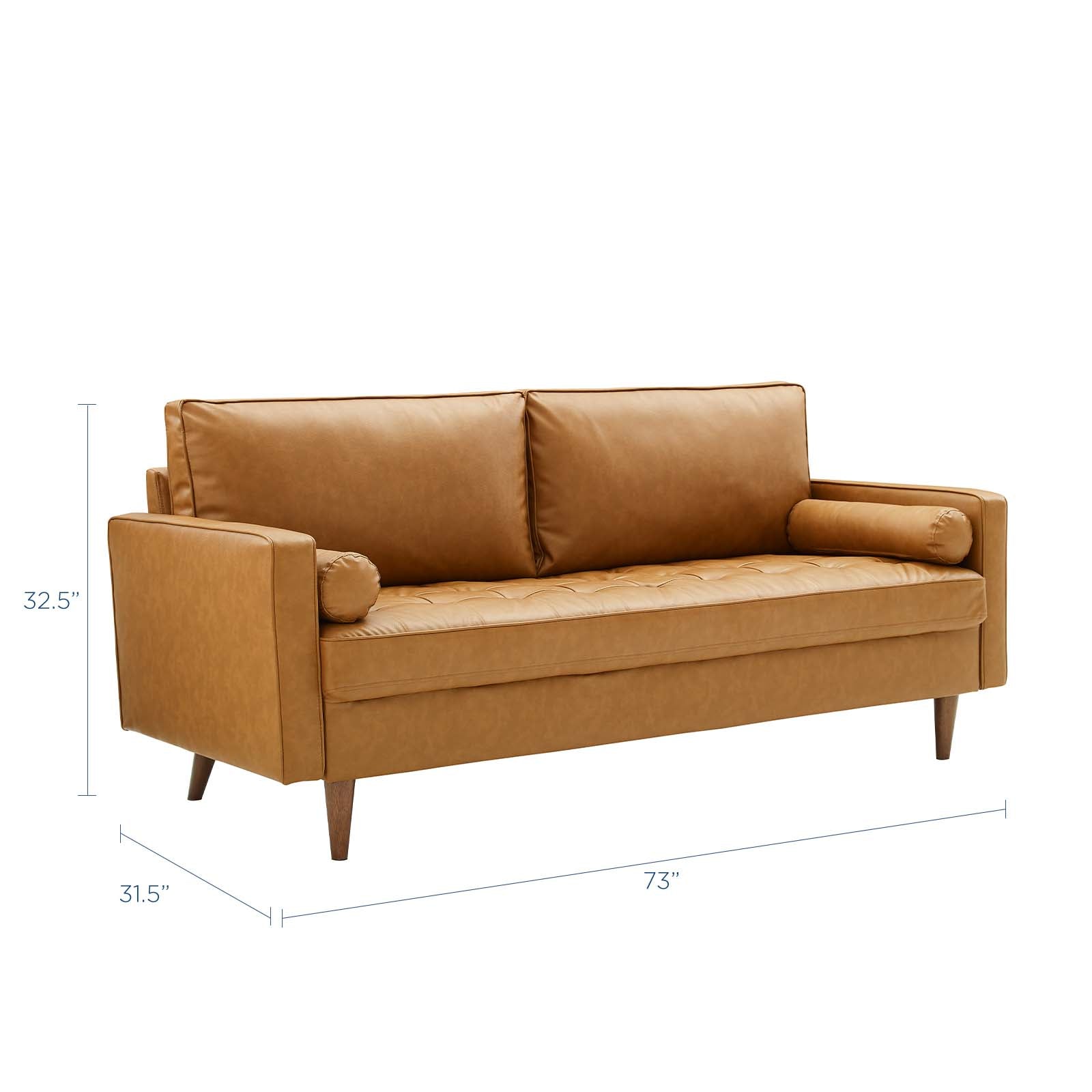 Valour Upholstered Faux Leather Sofa - East Shore Modern Home Furnishings