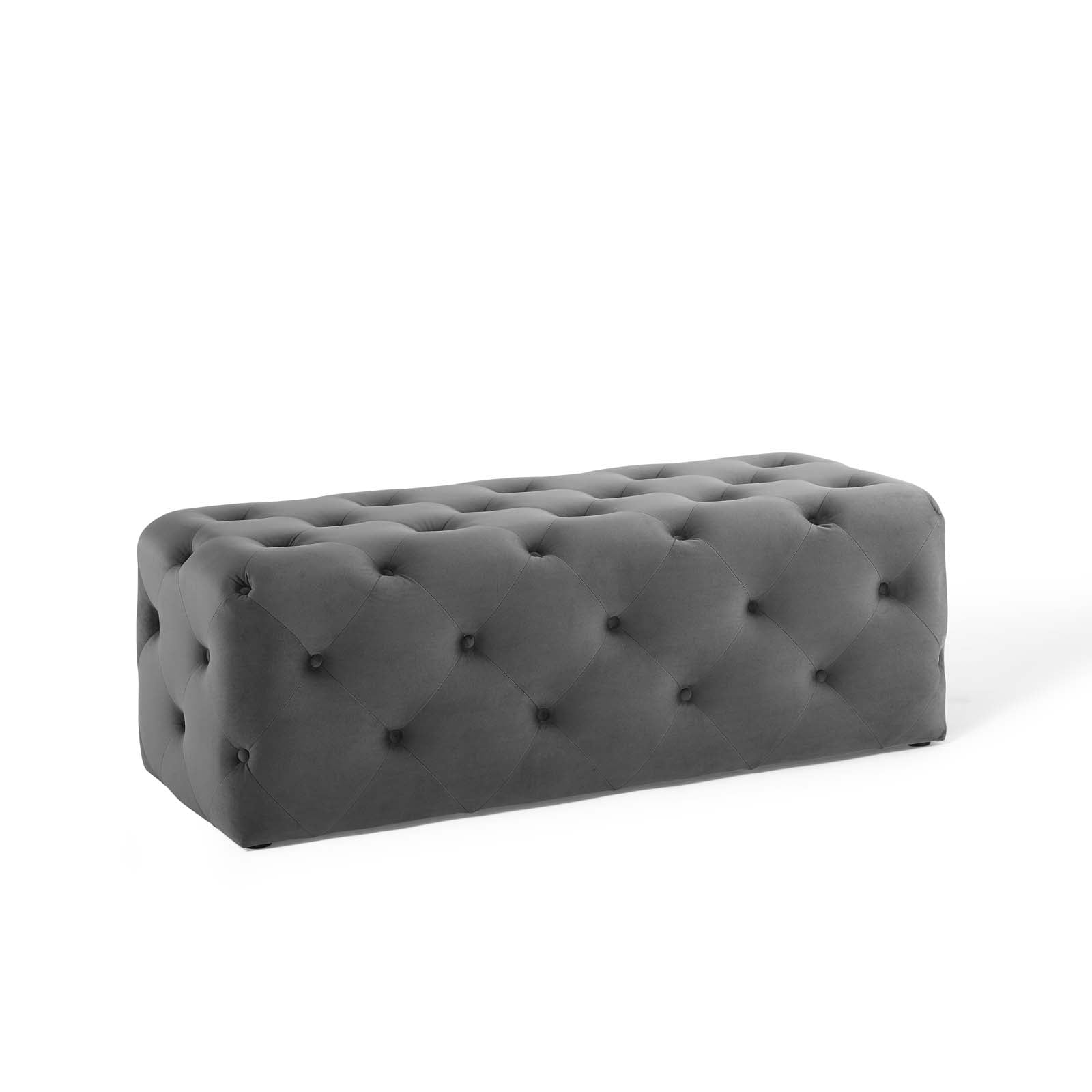 Amour 48" Tufted Button Entryway Performance Velvet Bench - East Shore Modern Home Furnishings