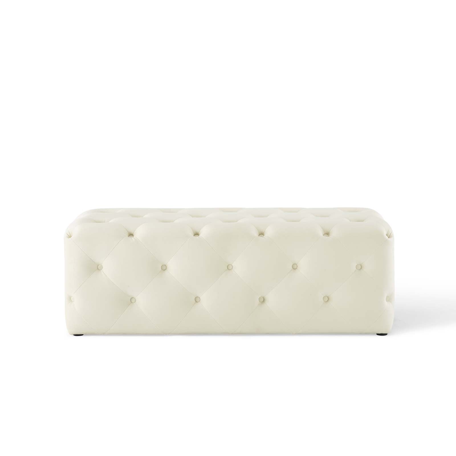 Amour 48" Tufted Button Entryway Performance Velvet Bench - East Shore Modern Home Furnishings