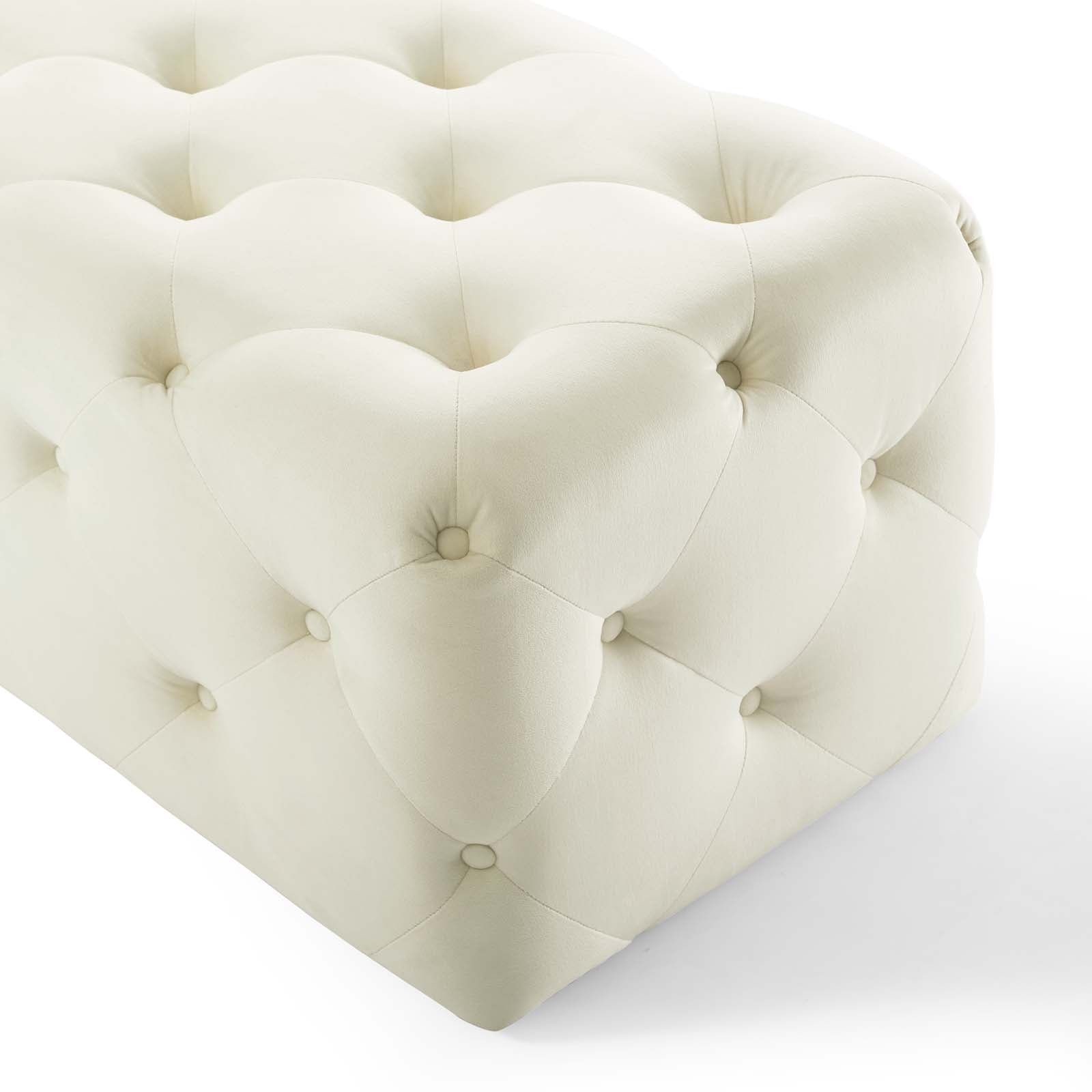 Amour 48" Tufted Button Entryway Performance Velvet Bench - East Shore Modern Home Furnishings