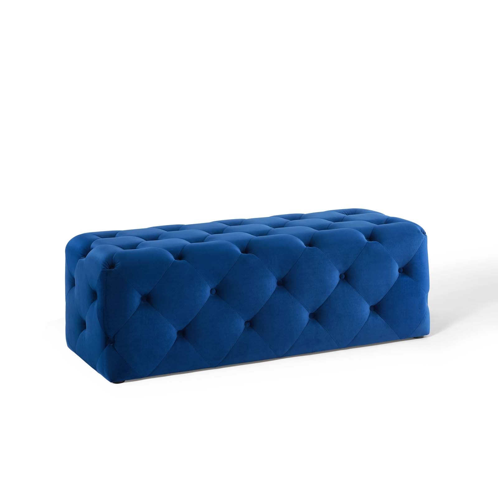 Amour 48" Tufted Button Entryway Performance Velvet Bench - East Shore Modern Home Furnishings