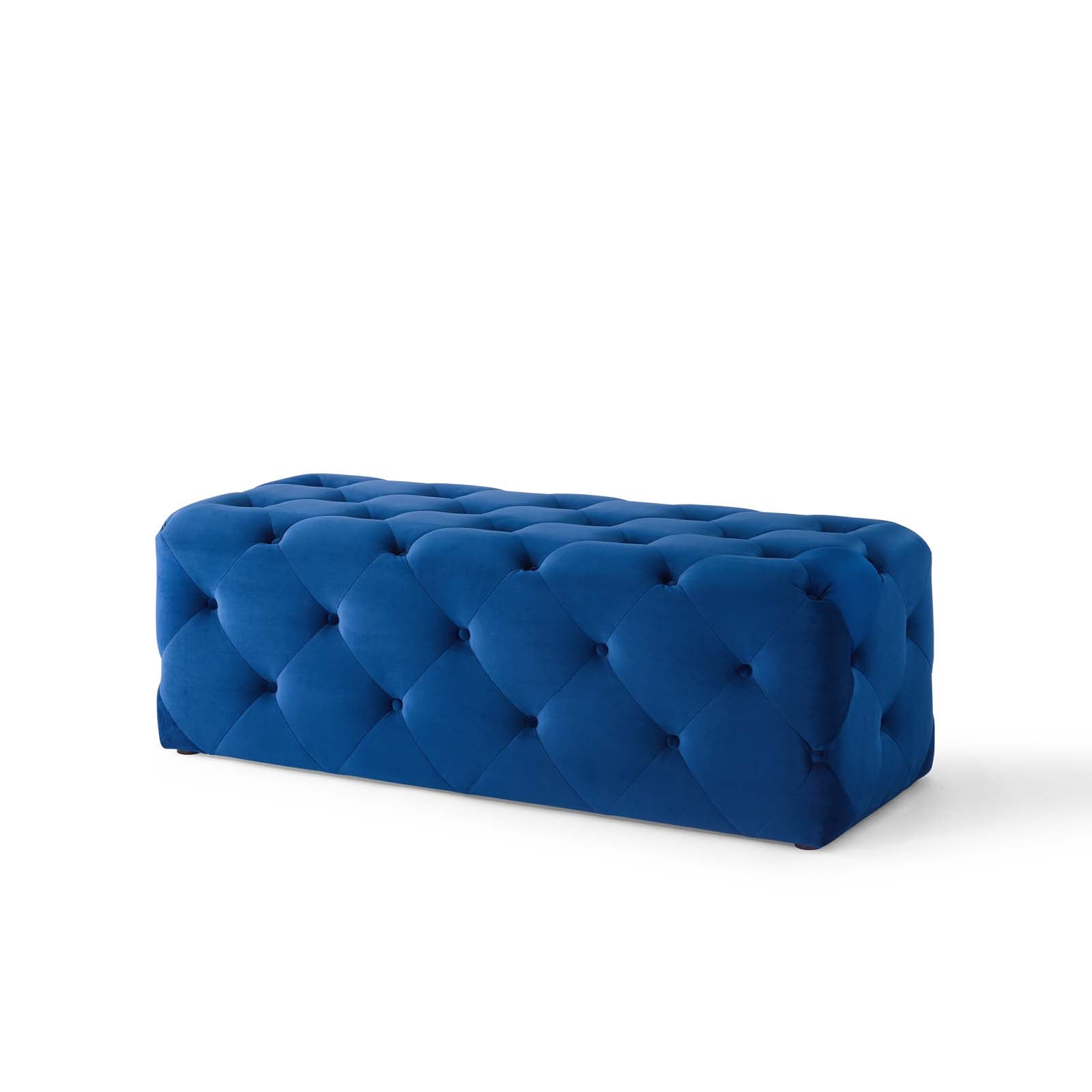 Amour 48" Tufted Button Entryway Performance Velvet Bench - East Shore Modern Home Furnishings