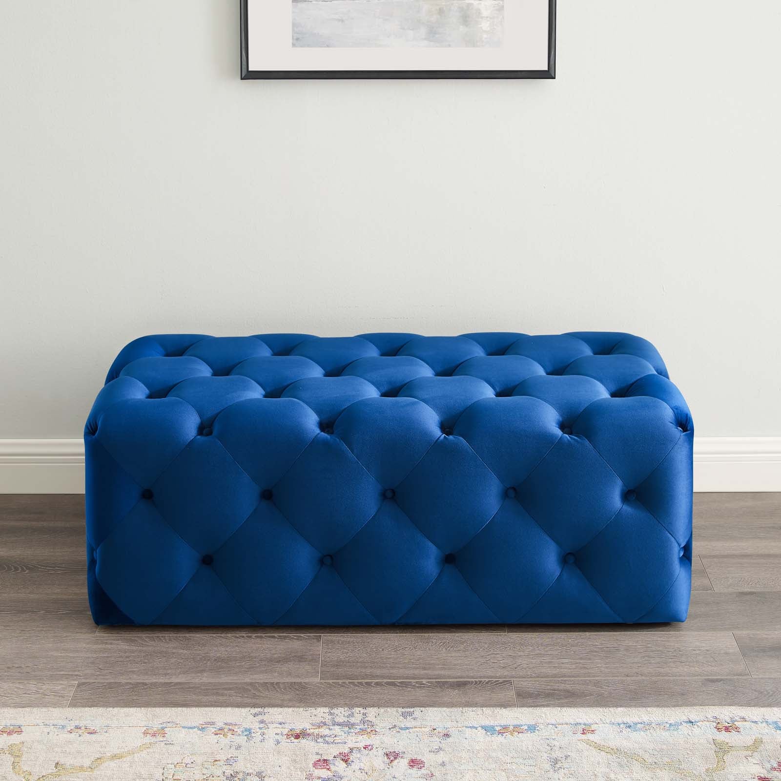 Amour 48" Tufted Button Entryway Performance Velvet Bench - East Shore Modern Home Furnishings