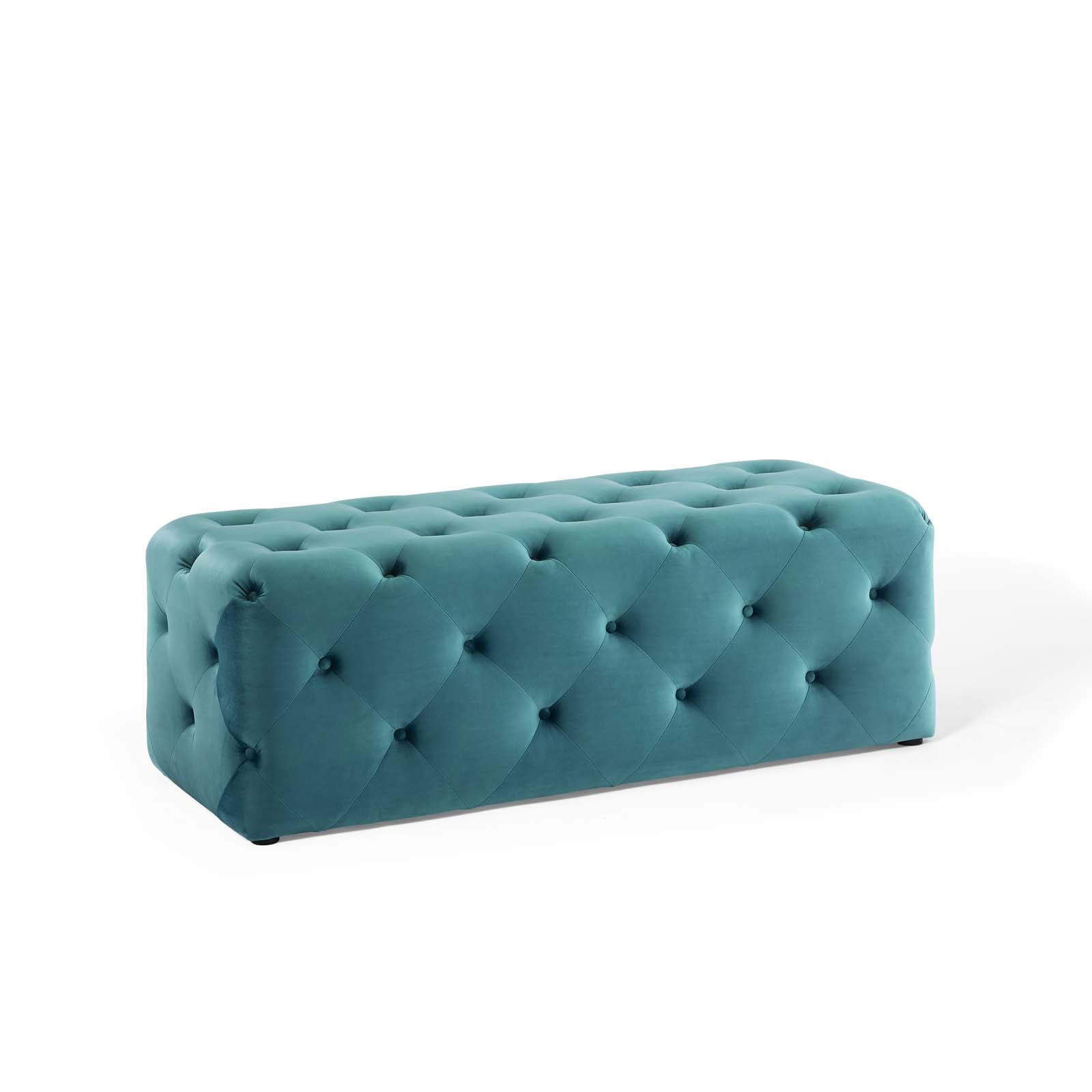 Amour 48" Tufted Button Entryway Performance Velvet Bench - East Shore Modern Home Furnishings