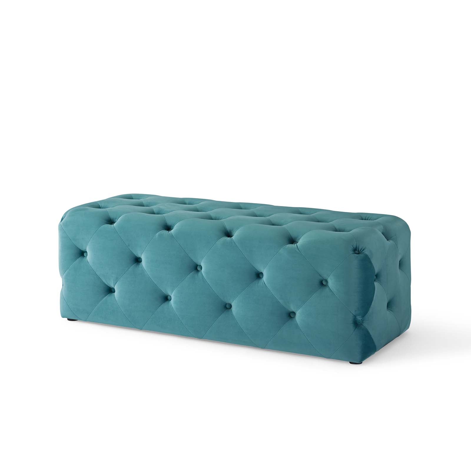 Amour 48" Tufted Button Entryway Performance Velvet Bench - East Shore Modern Home Furnishings