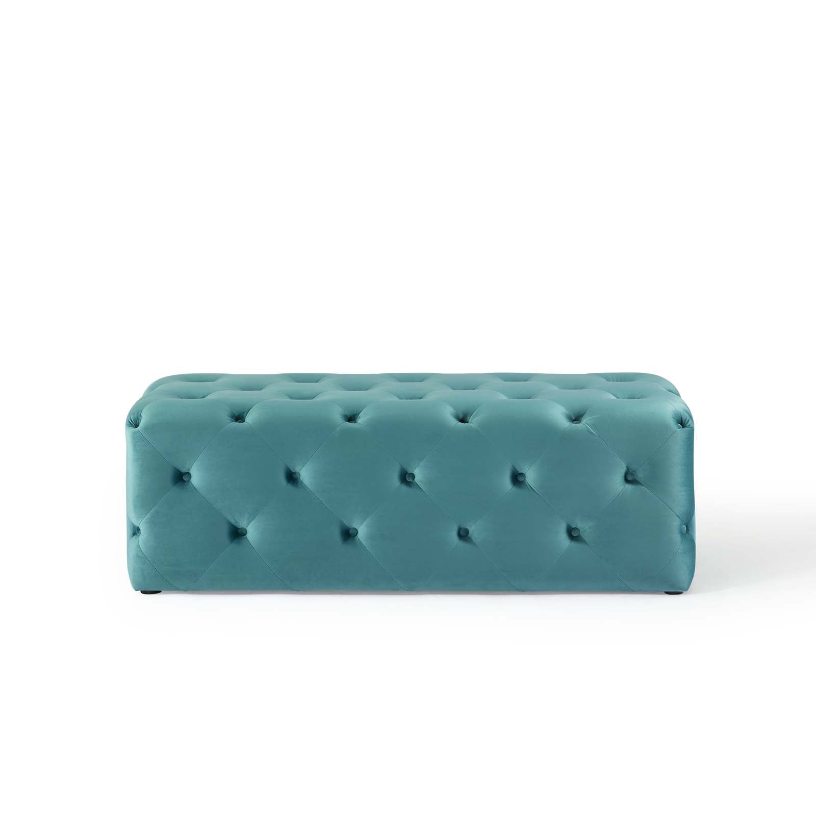 Amour 48" Tufted Button Entryway Performance Velvet Bench - East Shore Modern Home Furnishings