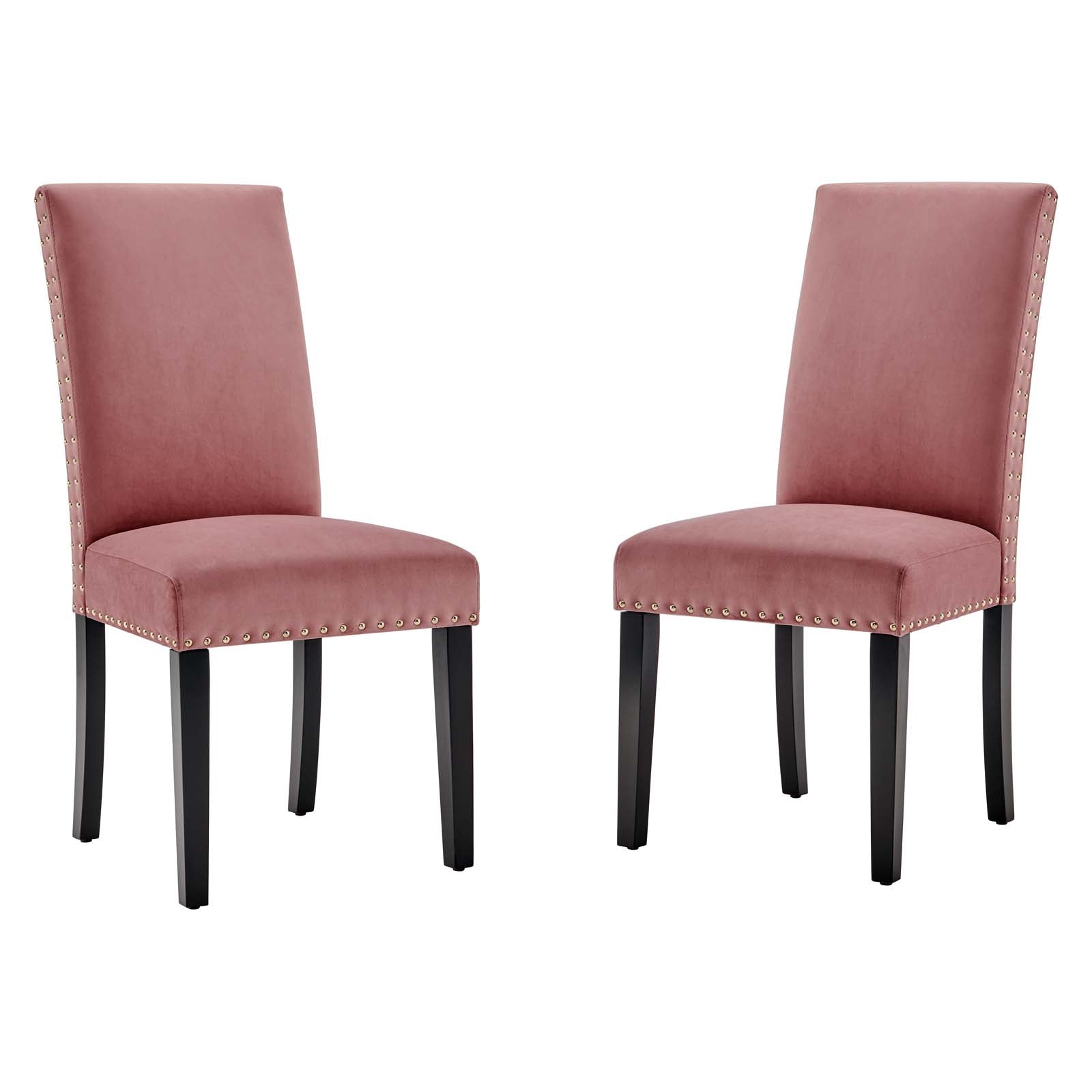 Parcel Performance Velvet Dining Side Chairs - Set of 2 - East Shore Modern Home Furnishings