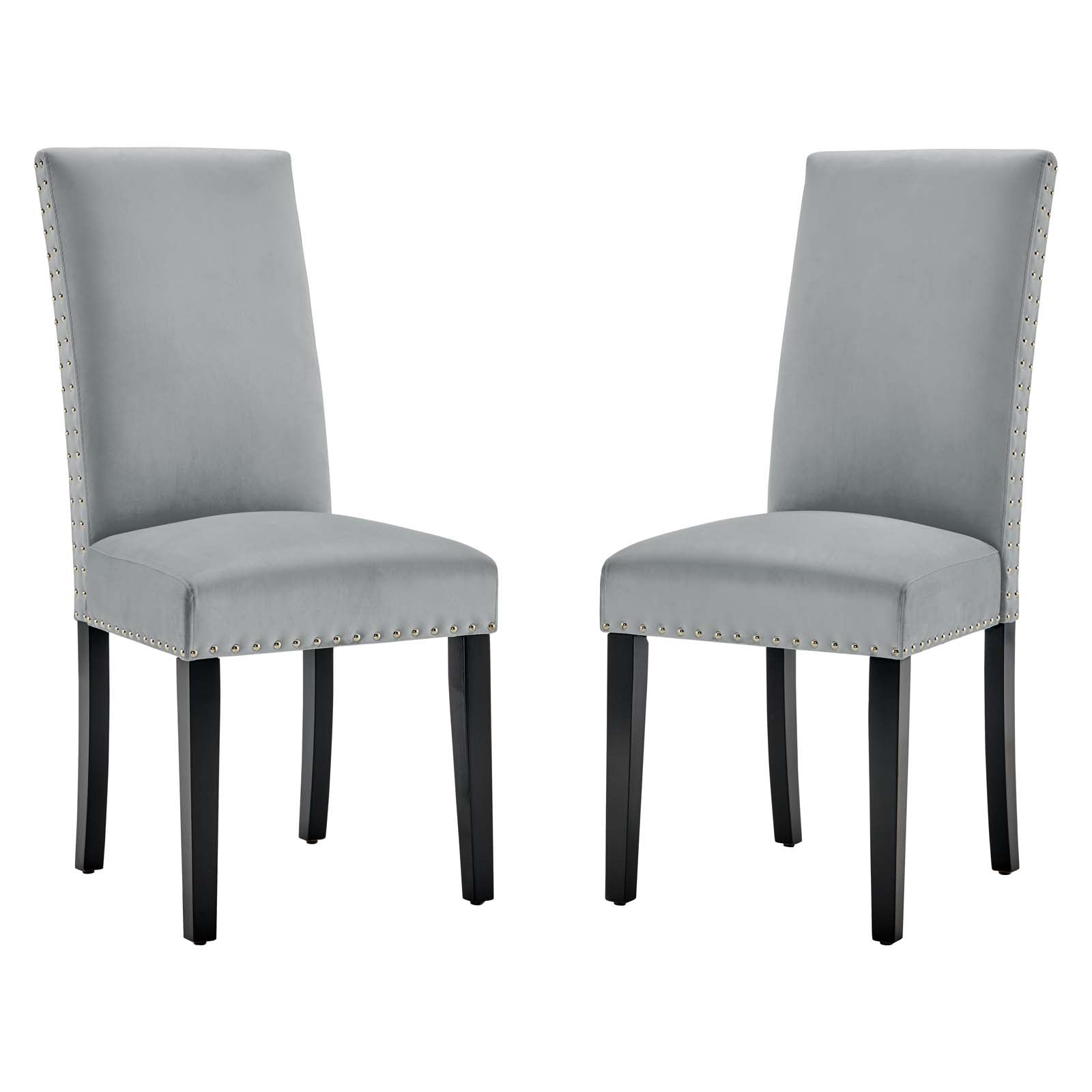 Parcel Performance Velvet Dining Side Chairs - Set of 2 - East Shore Modern Home Furnishings