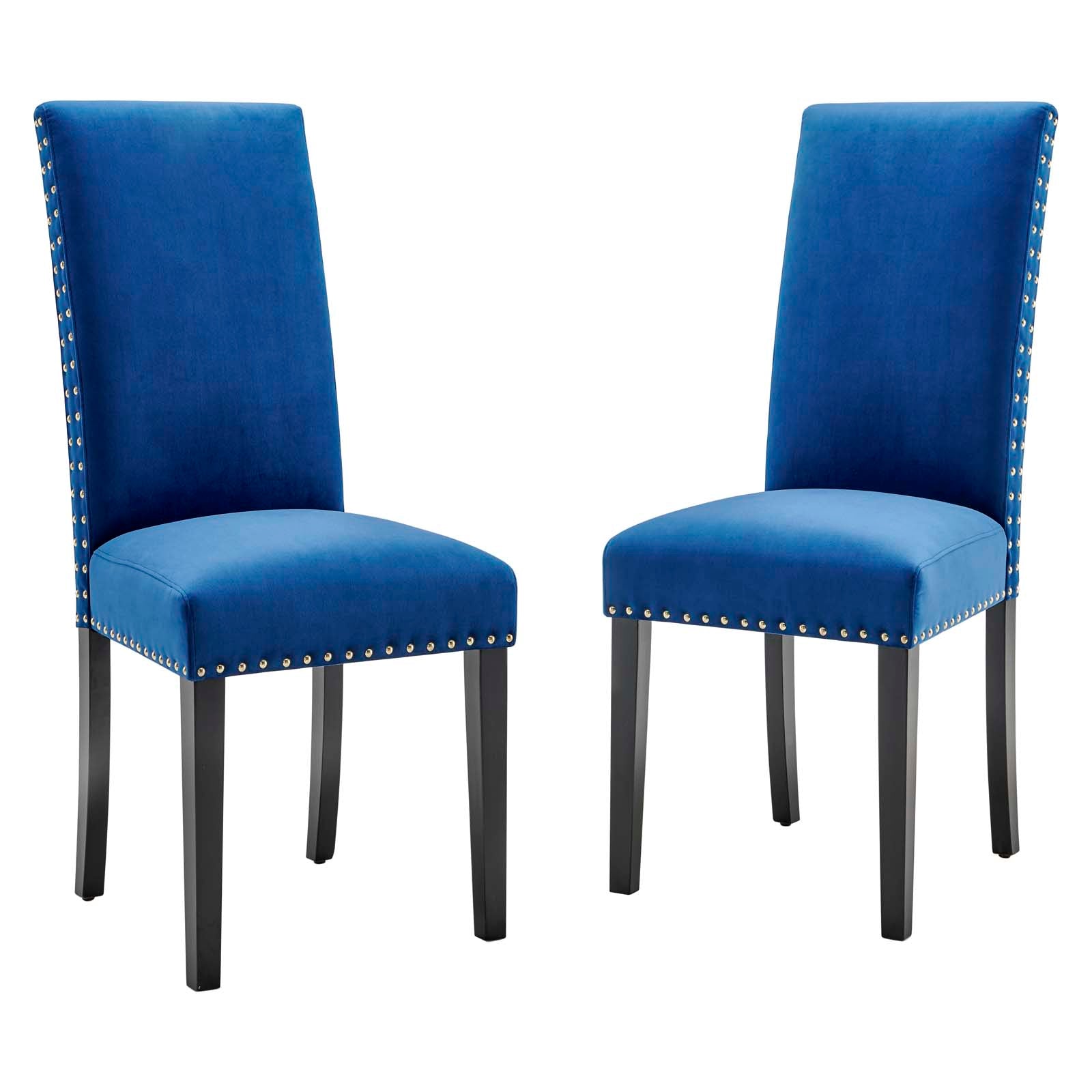 Parcel Performance Velvet Dining Side Chairs - Set of 2 - East Shore Modern Home Furnishings