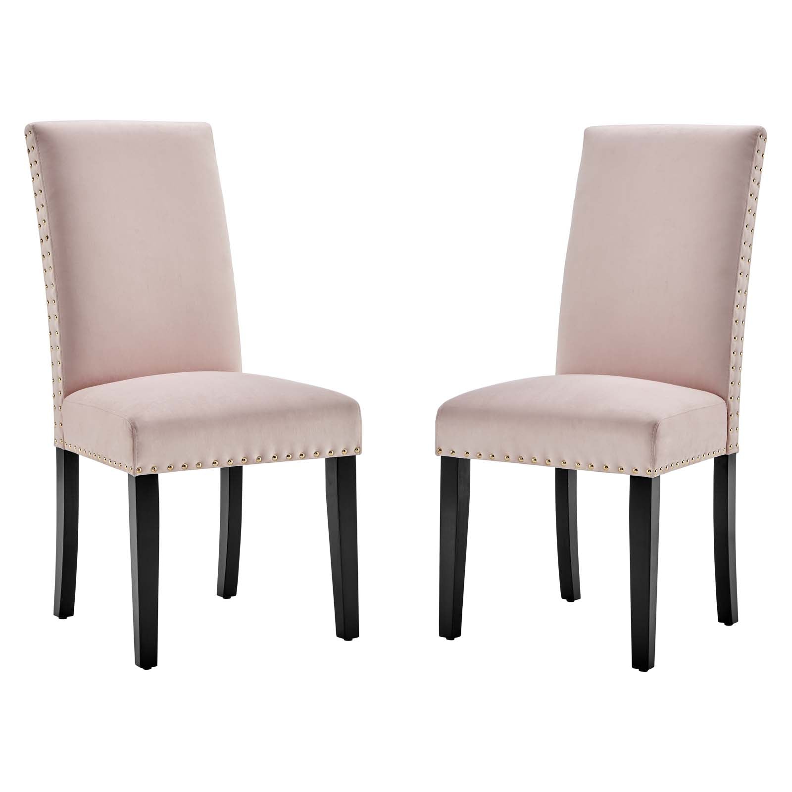 Parcel Performance Velvet Dining Side Chairs - Set of 2 - East Shore Modern Home Furnishings