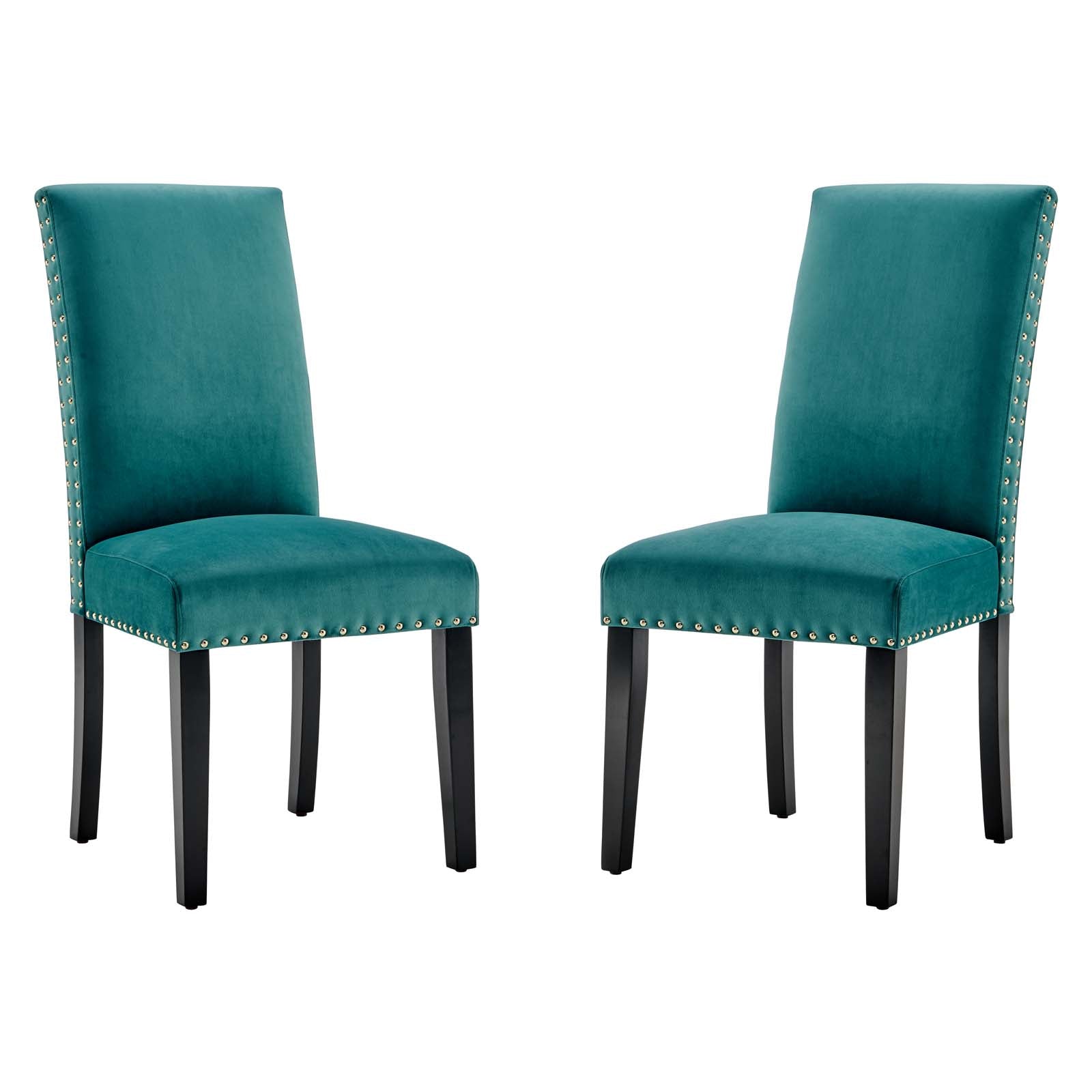 Parcel Performance Velvet Dining Side Chairs - Set of 2 - East Shore Modern Home Furnishings