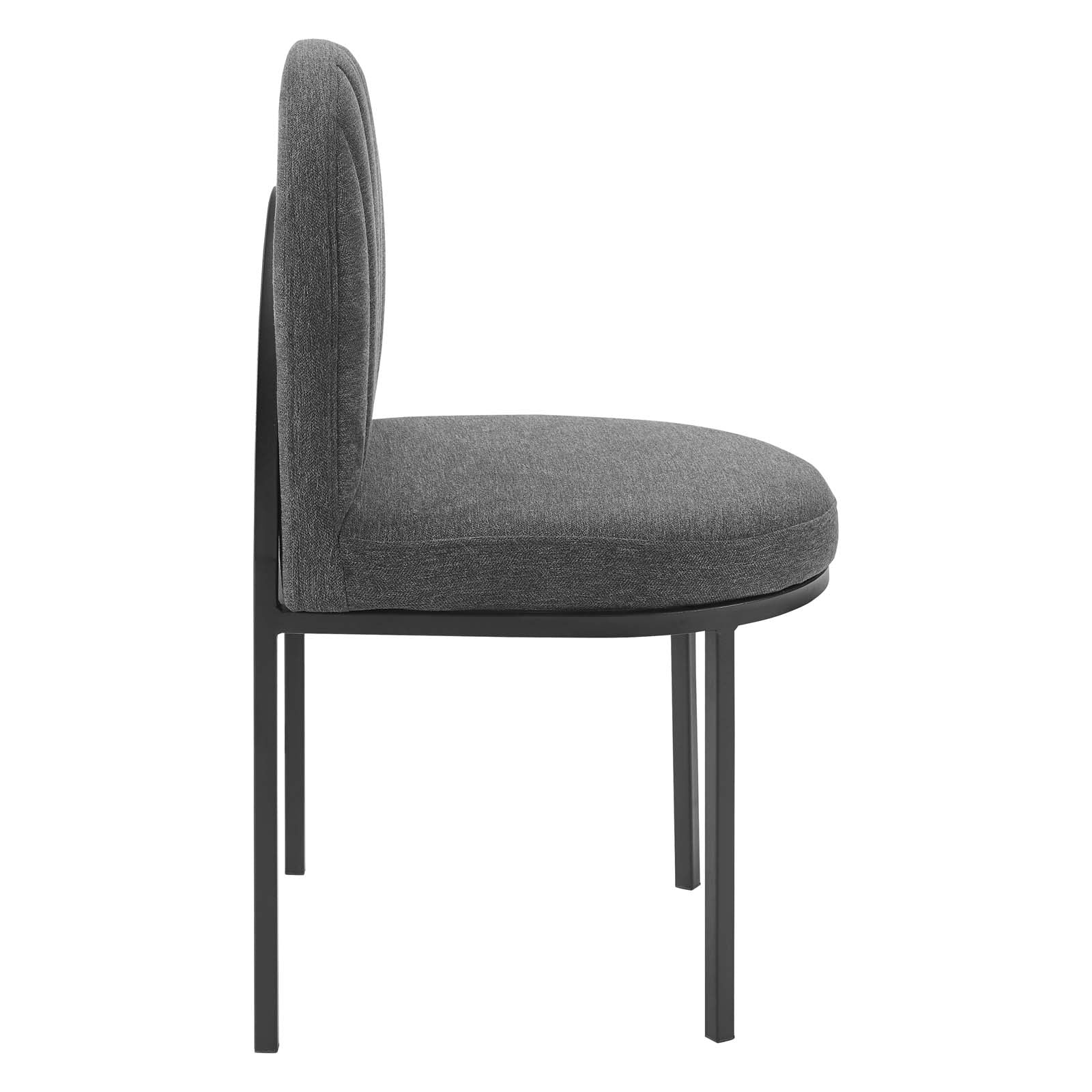 Isla Channel Tufted Upholstered Fabric Dining Side Chair