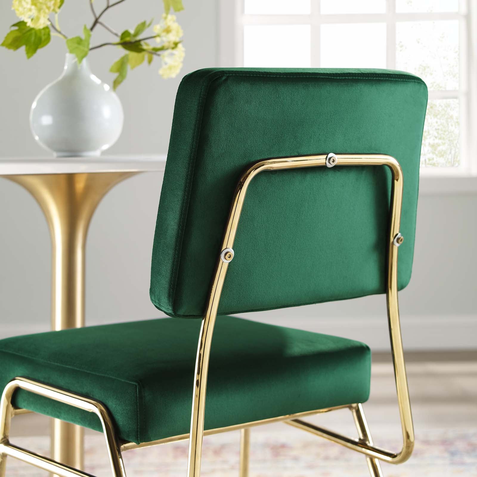 Craft Performance Velvet Dining Side Chair - East Shore Modern Home Furnishings