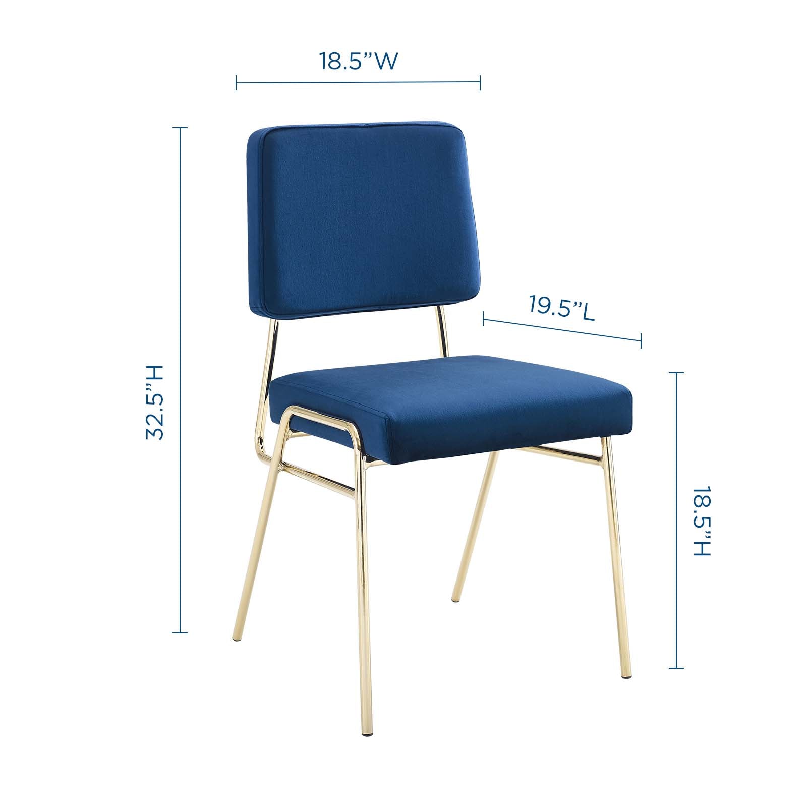 Craft Performance Velvet Dining Side Chair - East Shore Modern Home Furnishings