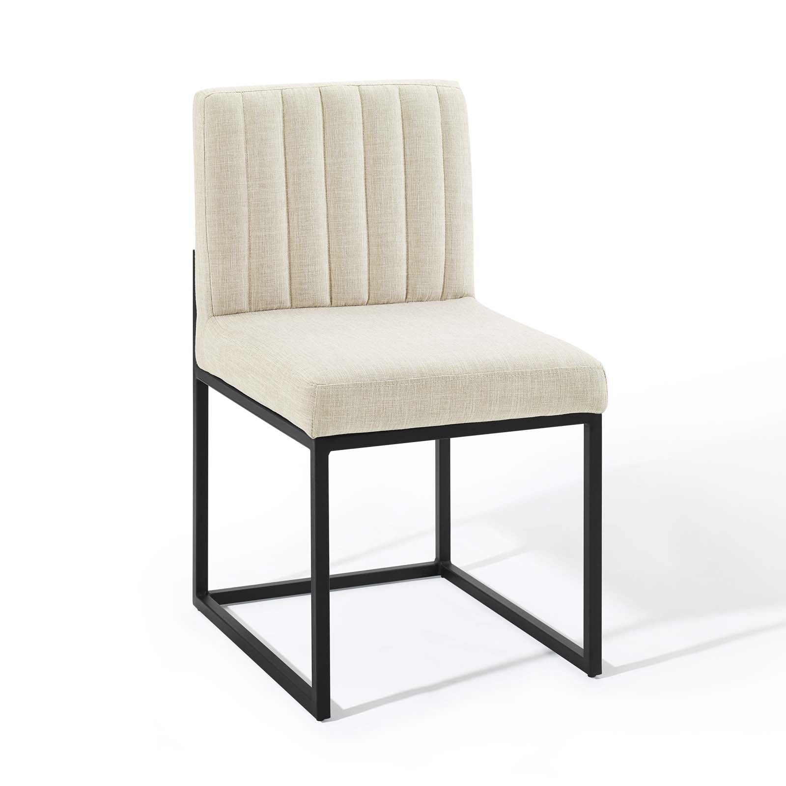 Carriage Channel Tufted Sled Base Upholstered Fabric Dining Chair - East Shore Modern Home Furnishings